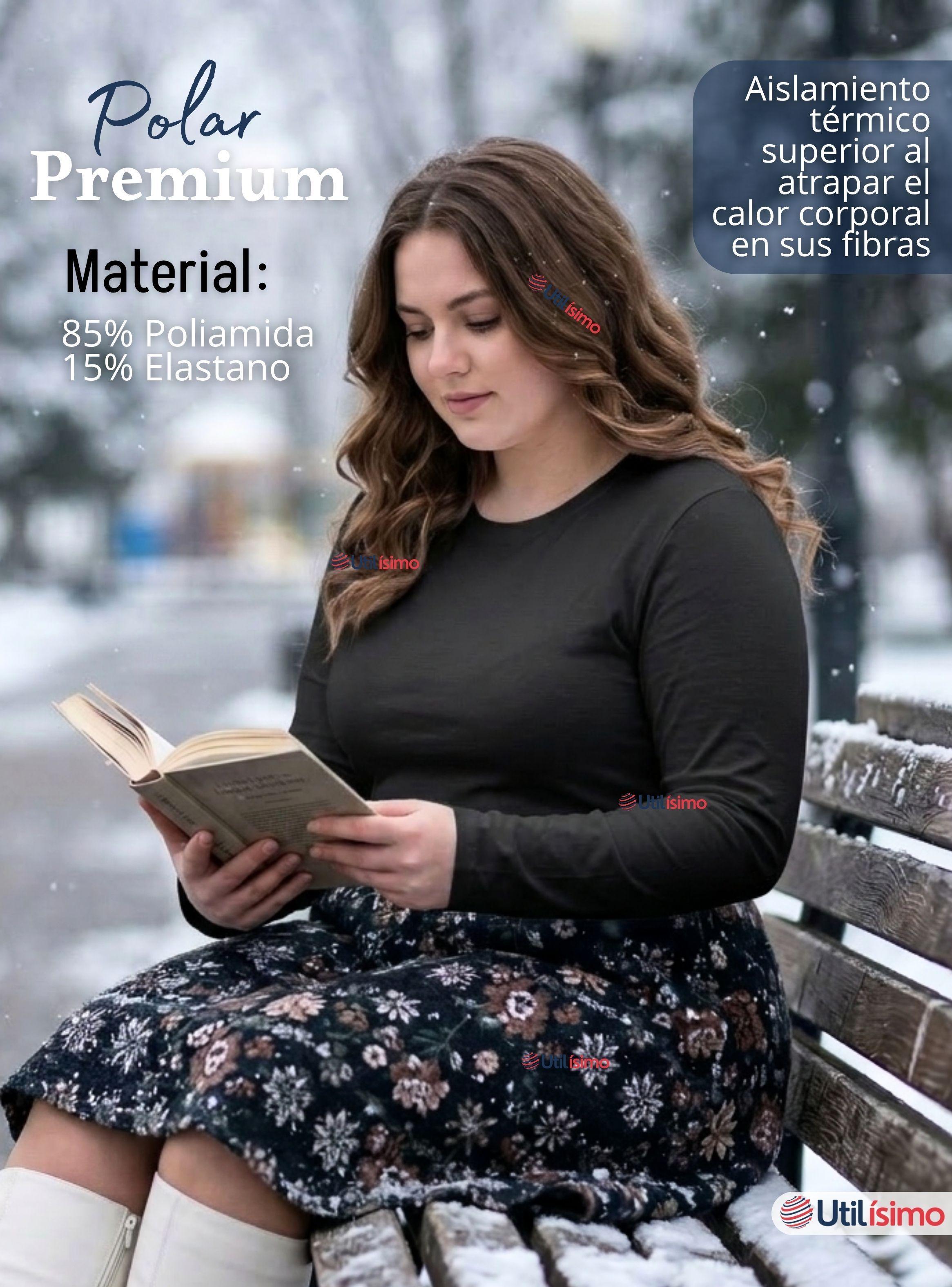 Camiseta Polera Polar Primera Capa Manga Larga Color Surtidos Mujer-3