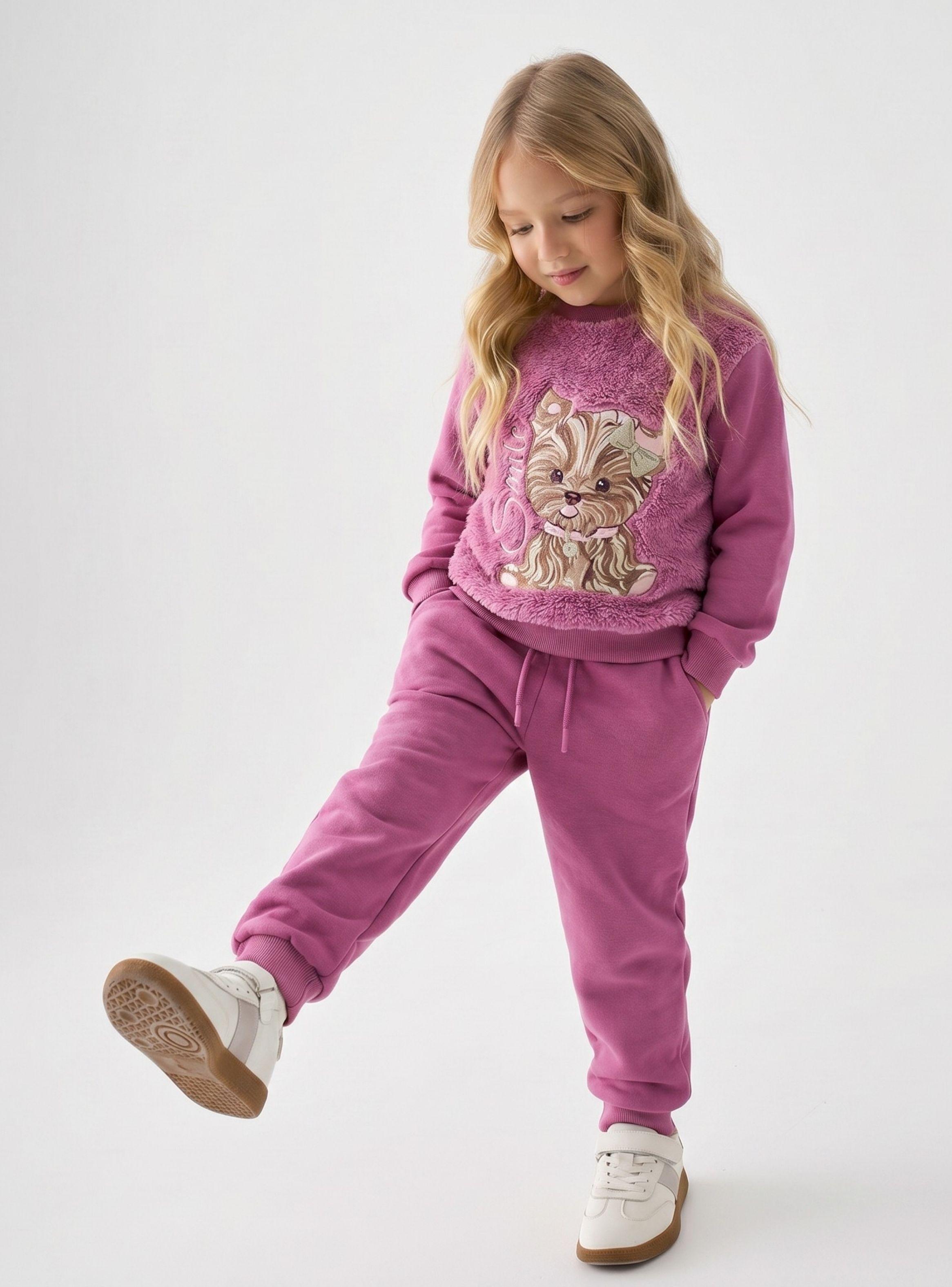Conjunto Buzo Polera 2 Piezas Niña 100% Algodón Fluffy Rose Tedmimak -1