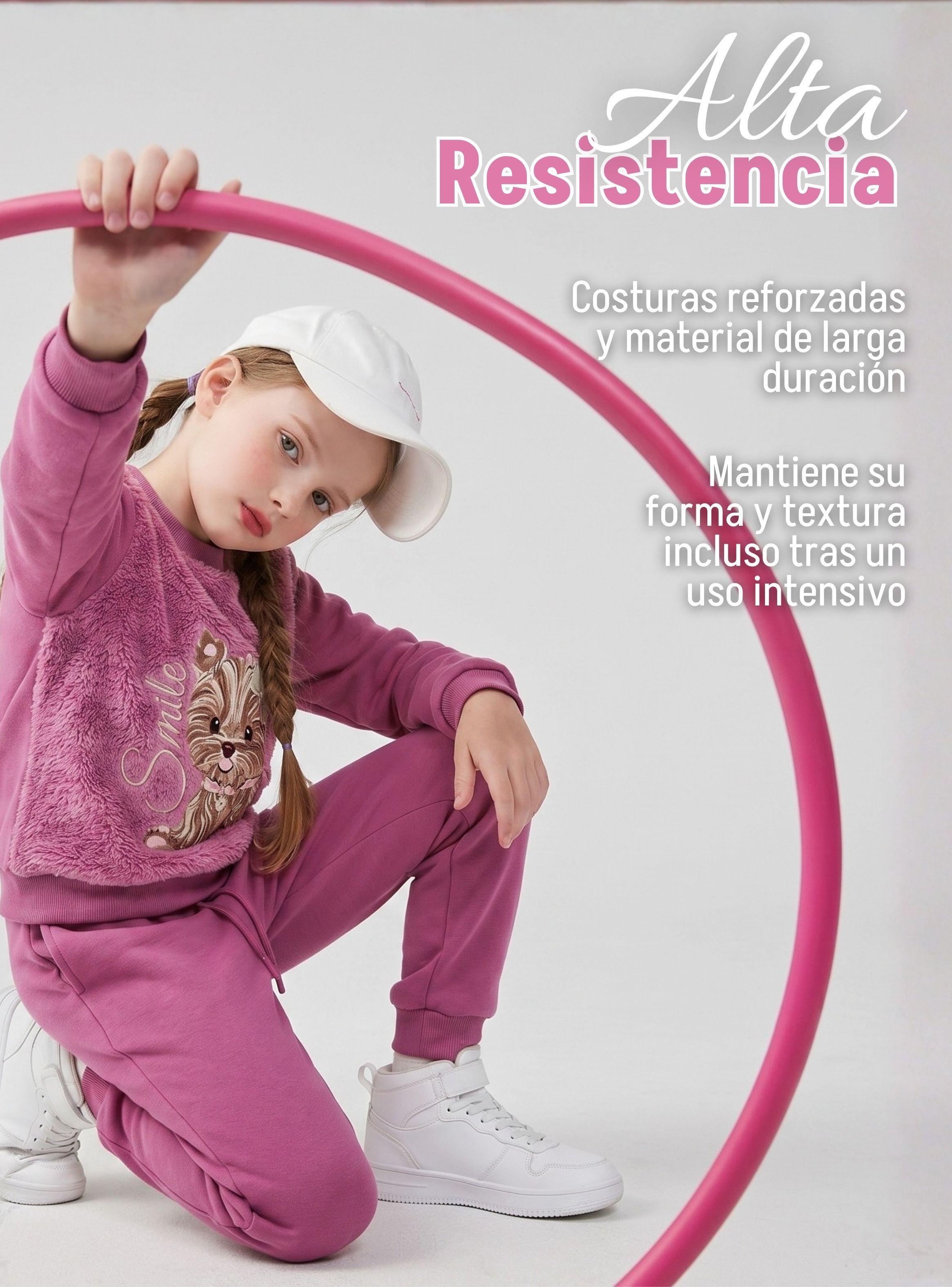 Conjunto Buzo Polera 2 Piezas Niña 100% Algodón Fluffy Rose Tedmimak -6