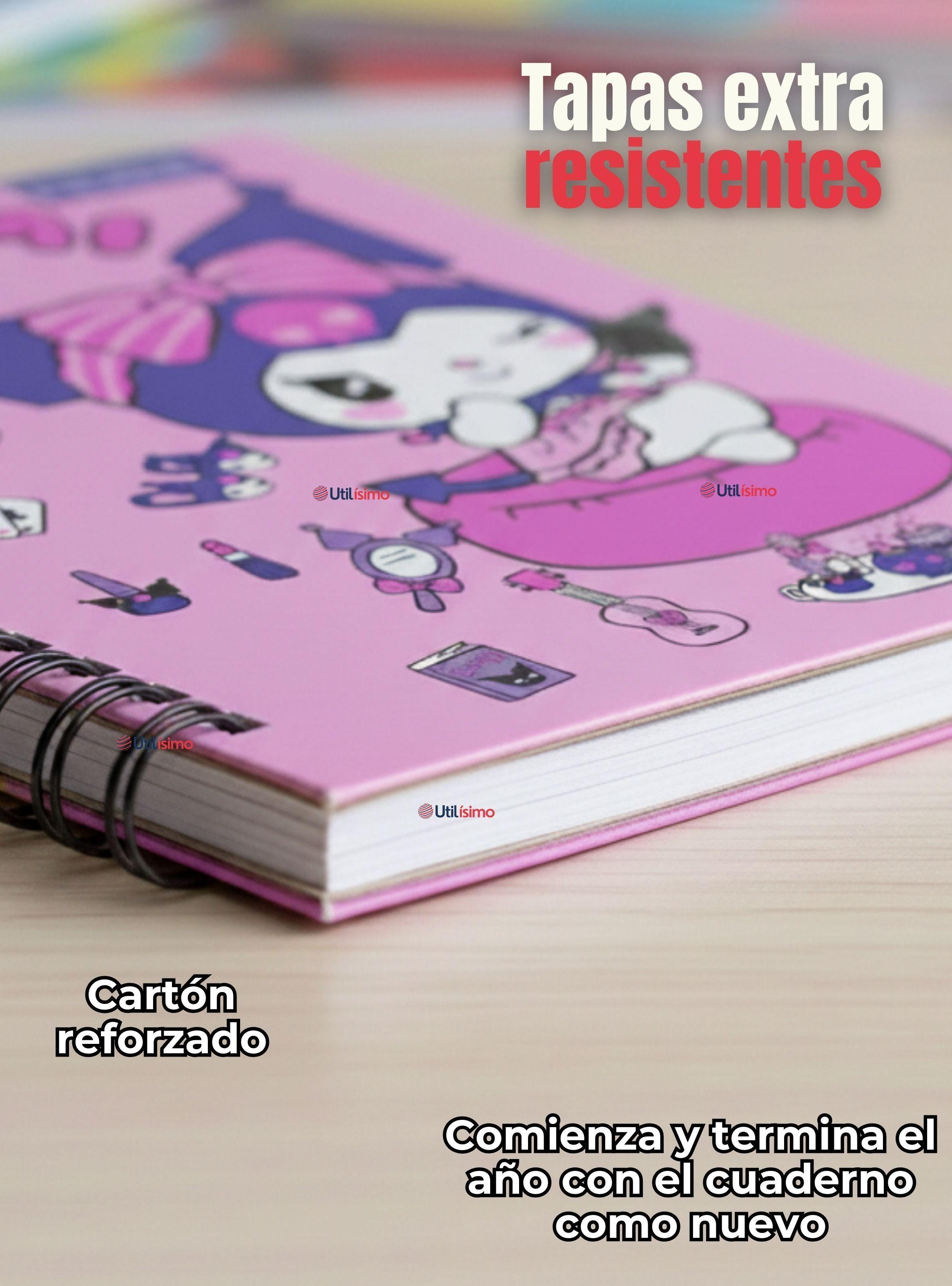 Pack 5 Cuadernos Universitarios de Kuromi Style Proarte 7mm 100 Hojas Diseños Surtidos-3