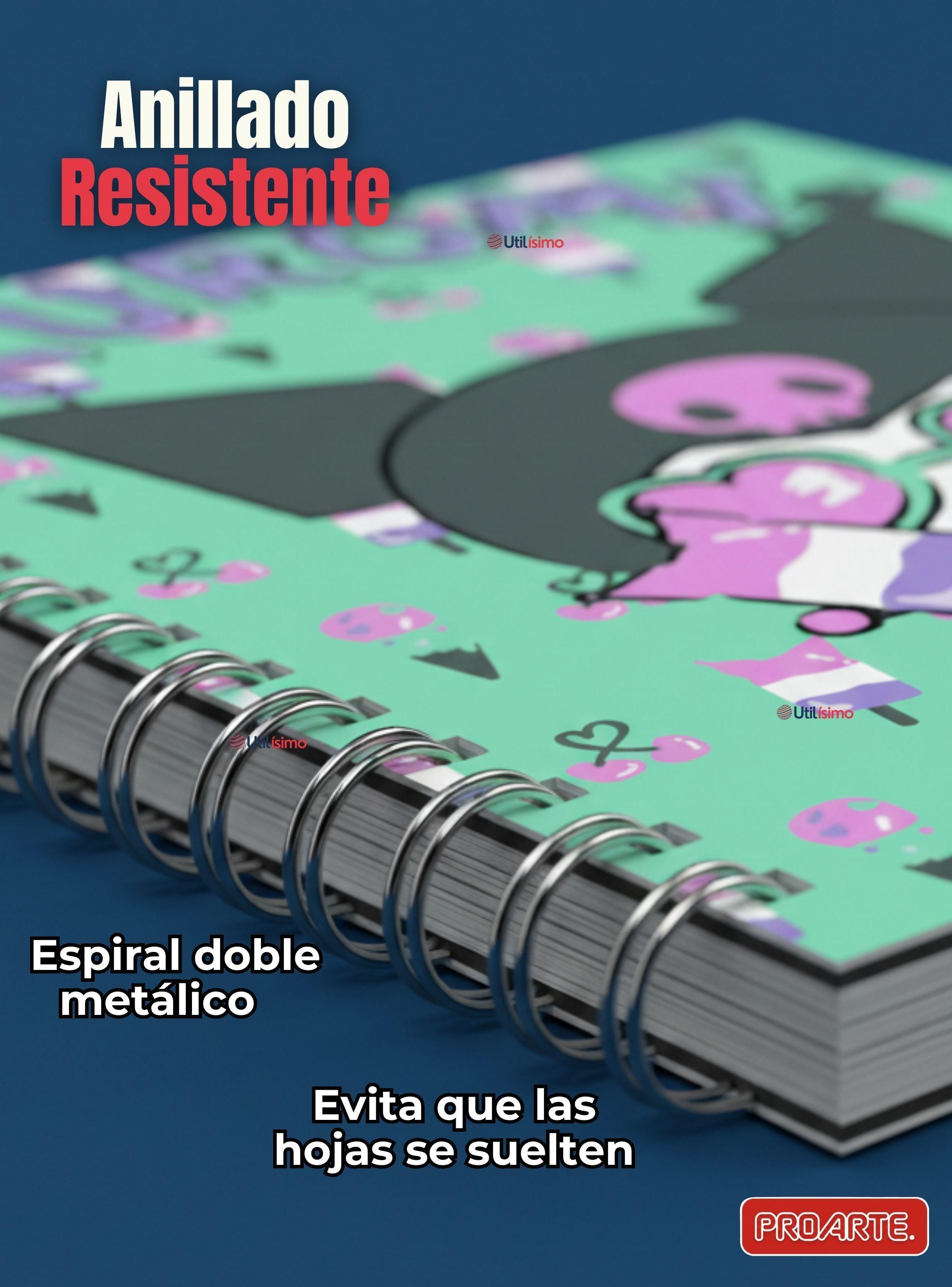 Pack 5 Cuadernos Universitarios de Kuromi Style Proarte 7mm 100 Hojas Diseños Surtidos-4