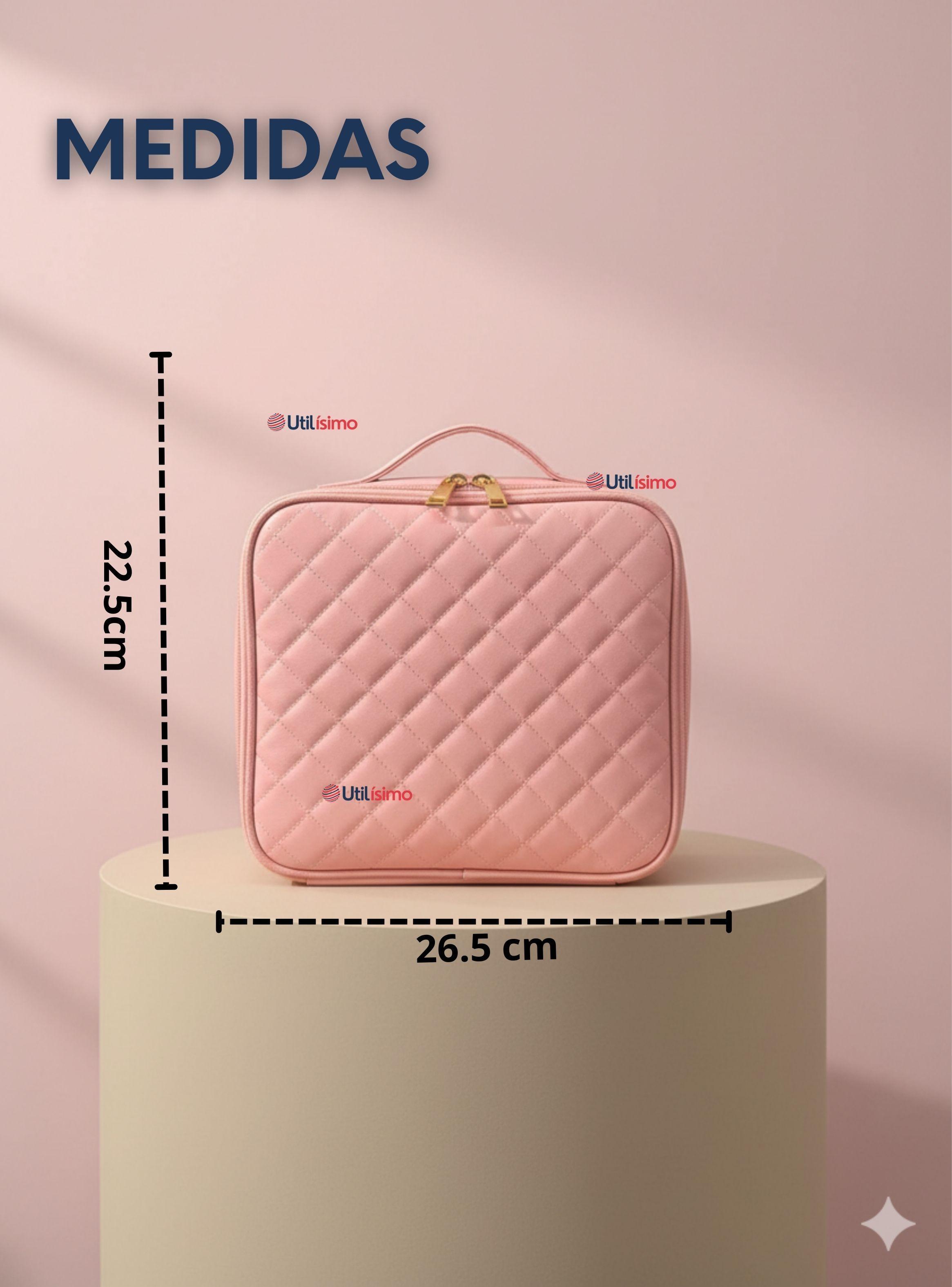 Estuche Maquillaje 2 en 1 Bolso Cosmetiquero Espejo Con Luz Led Organizador-2