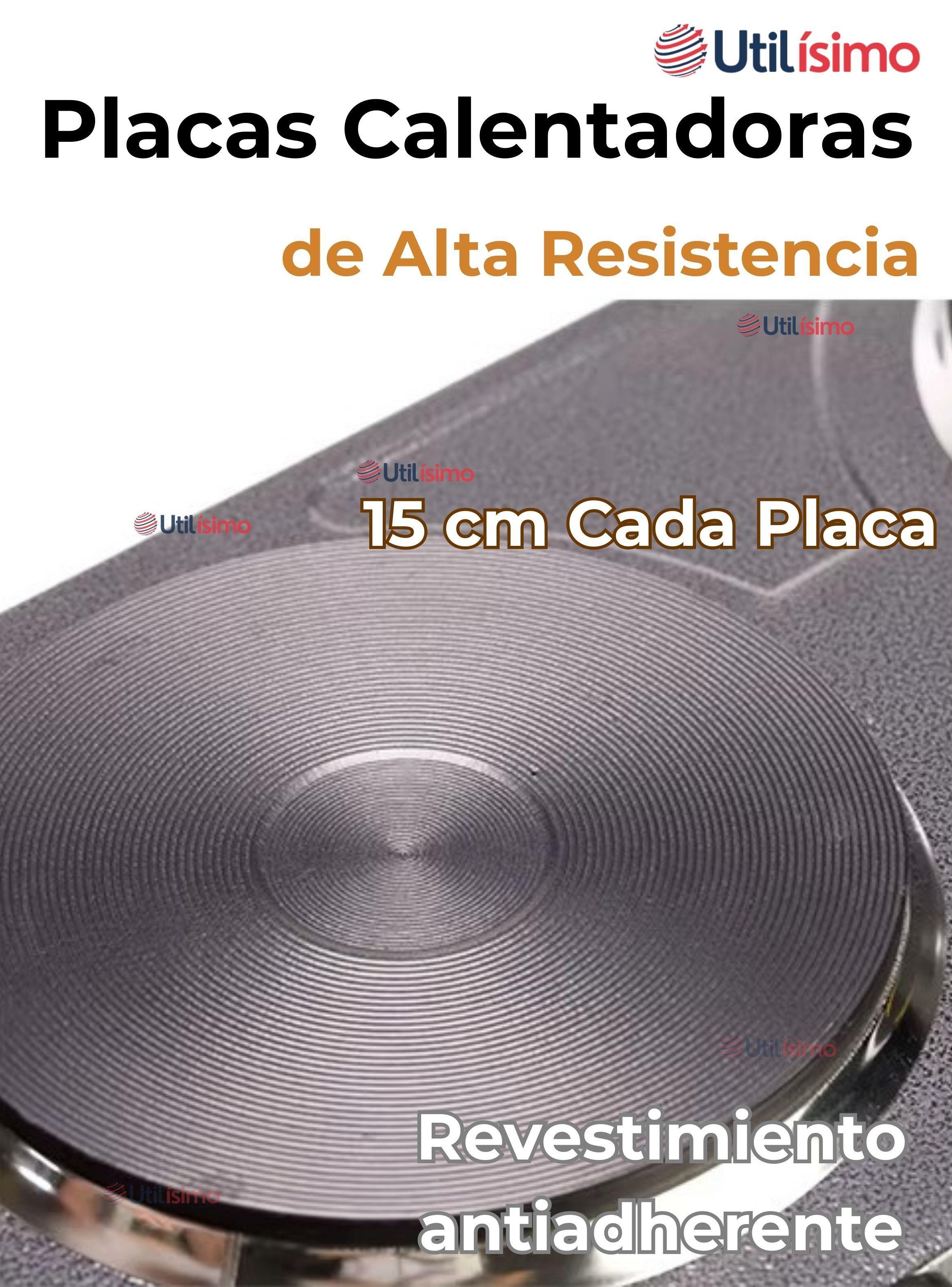 Cocina Eléctrica 2 Platos Cocinilla Portátil 2000W de Potencia -4