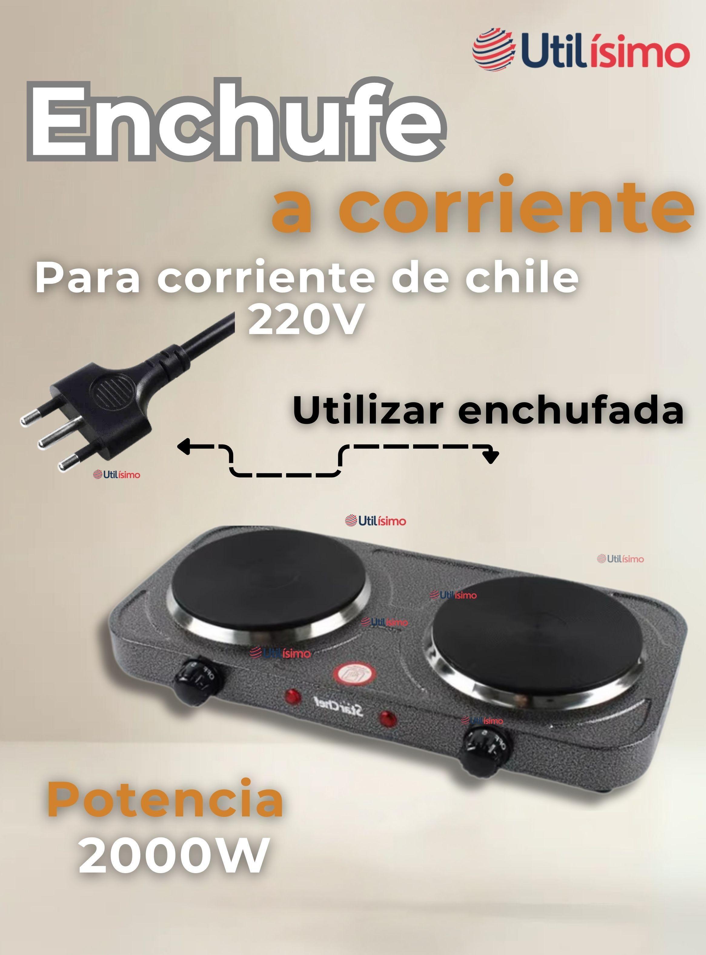 Cocina Eléctrica 2 Platos Cocinilla Portátil 2000W de Potencia -6