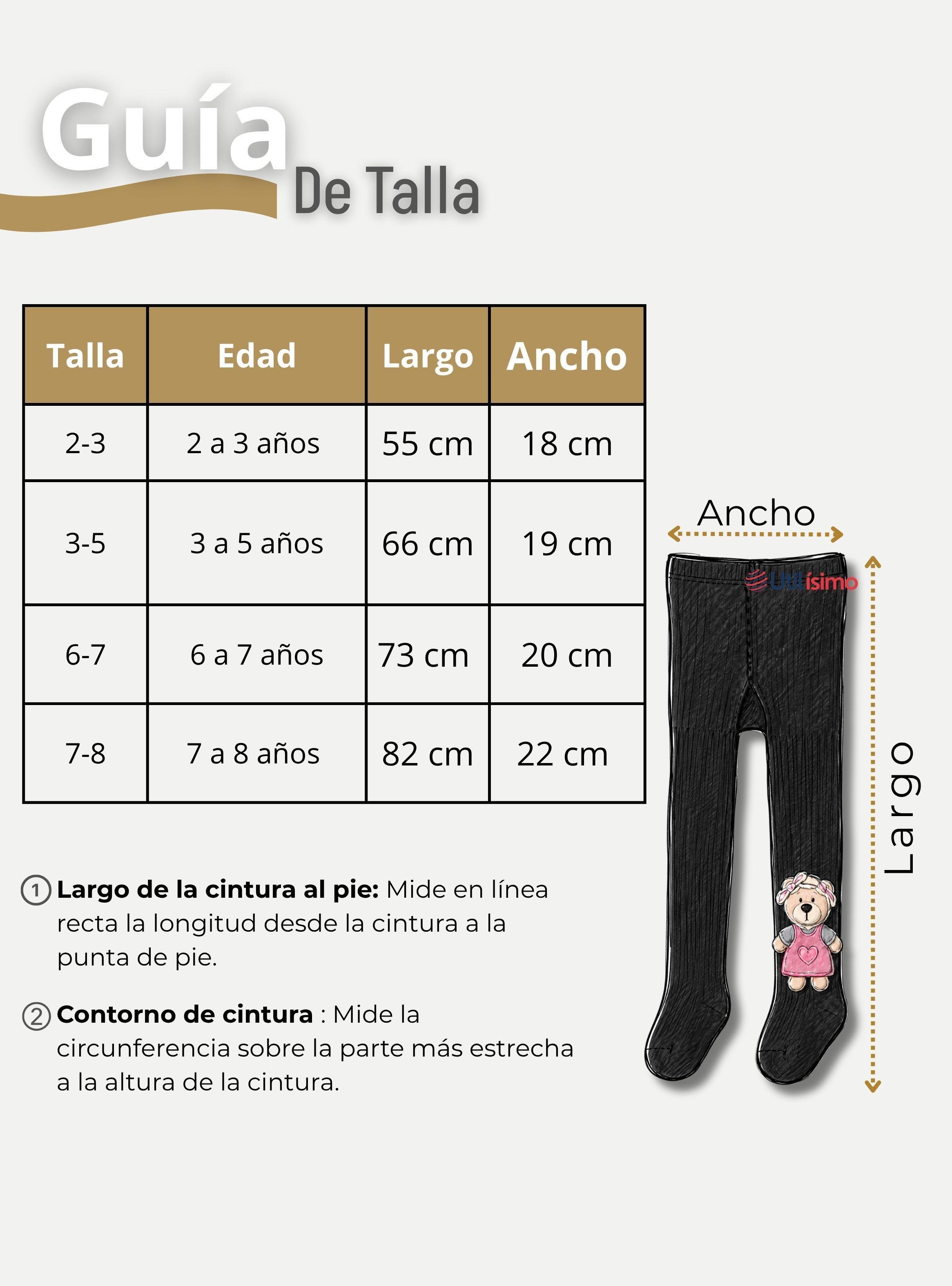 Panty 3D Osito Negro Tejida Niña Ballerina 78% de Algodón Premium-3