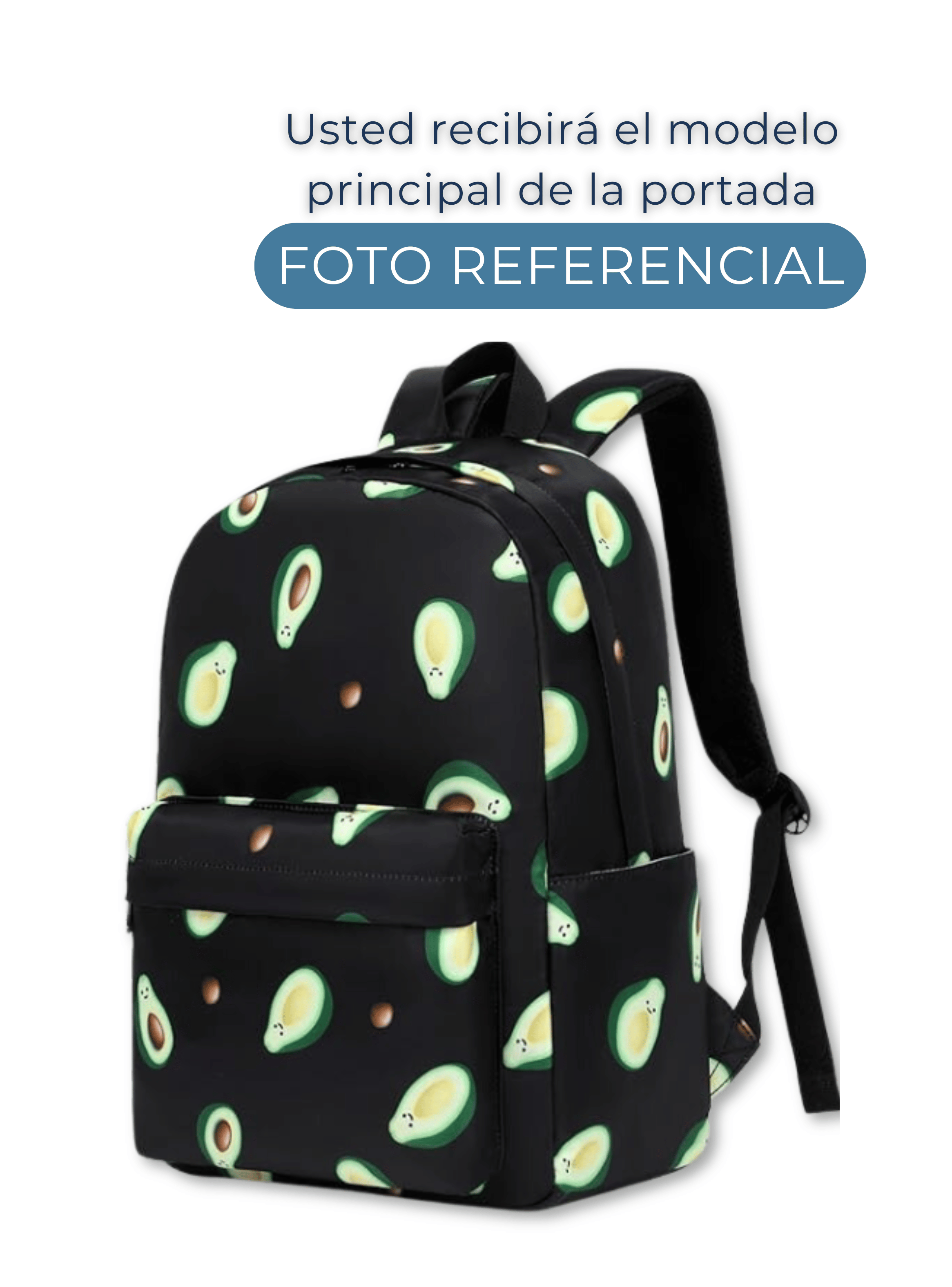 Pack Mochila Lonchera Estuche 43cm Juvenil y Escolar Black Avocado-3