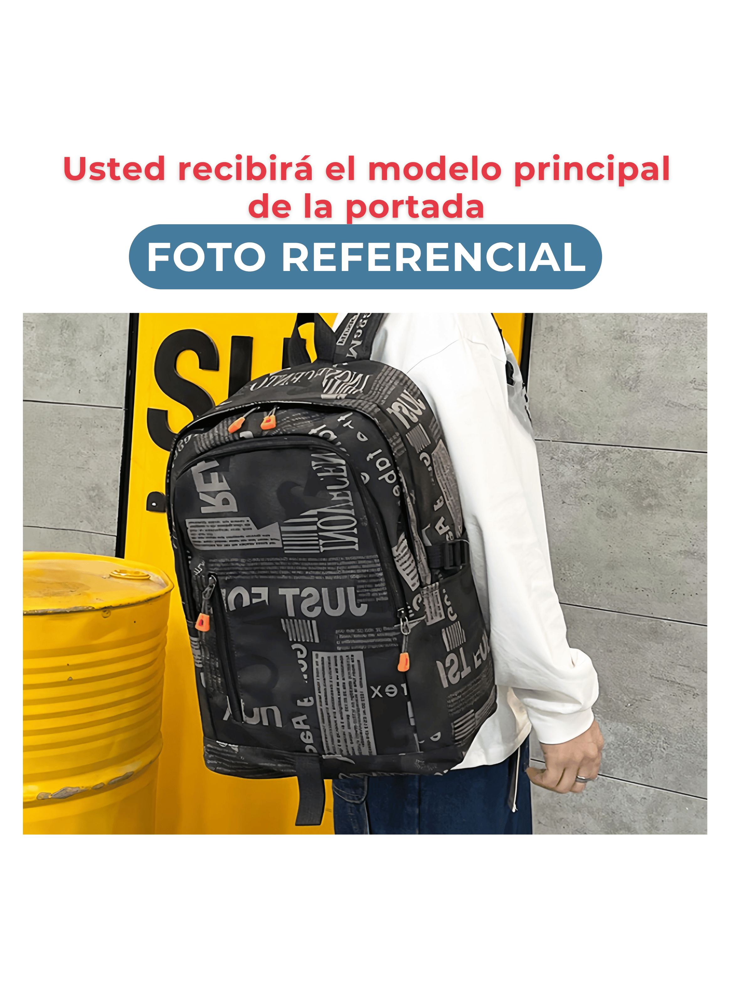 Pack Mochila Lonchera Estuche Grande 49cm Juvenil y Escolar Beige-2