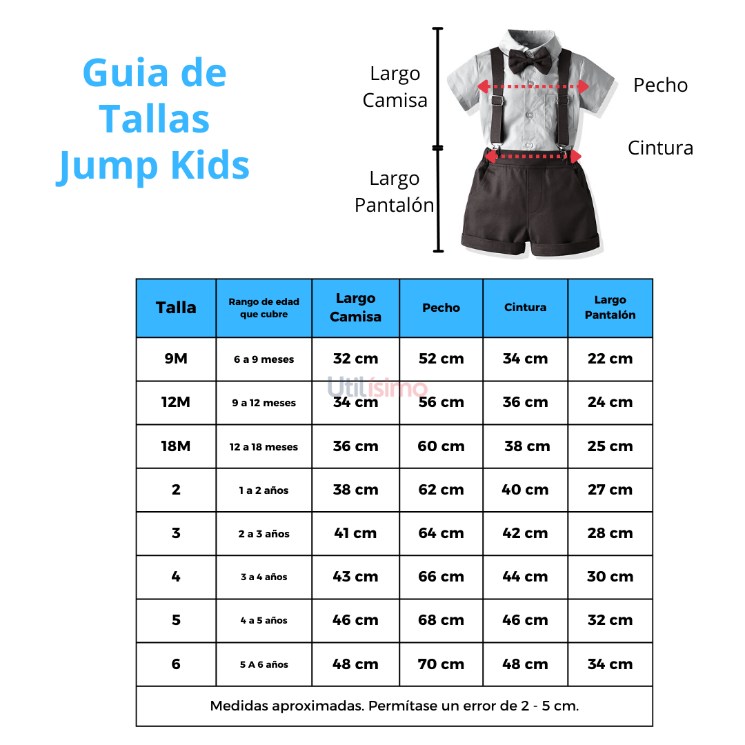 Conjunto de Vestir con Tirantes para Niños Jump Kids Surtido-6