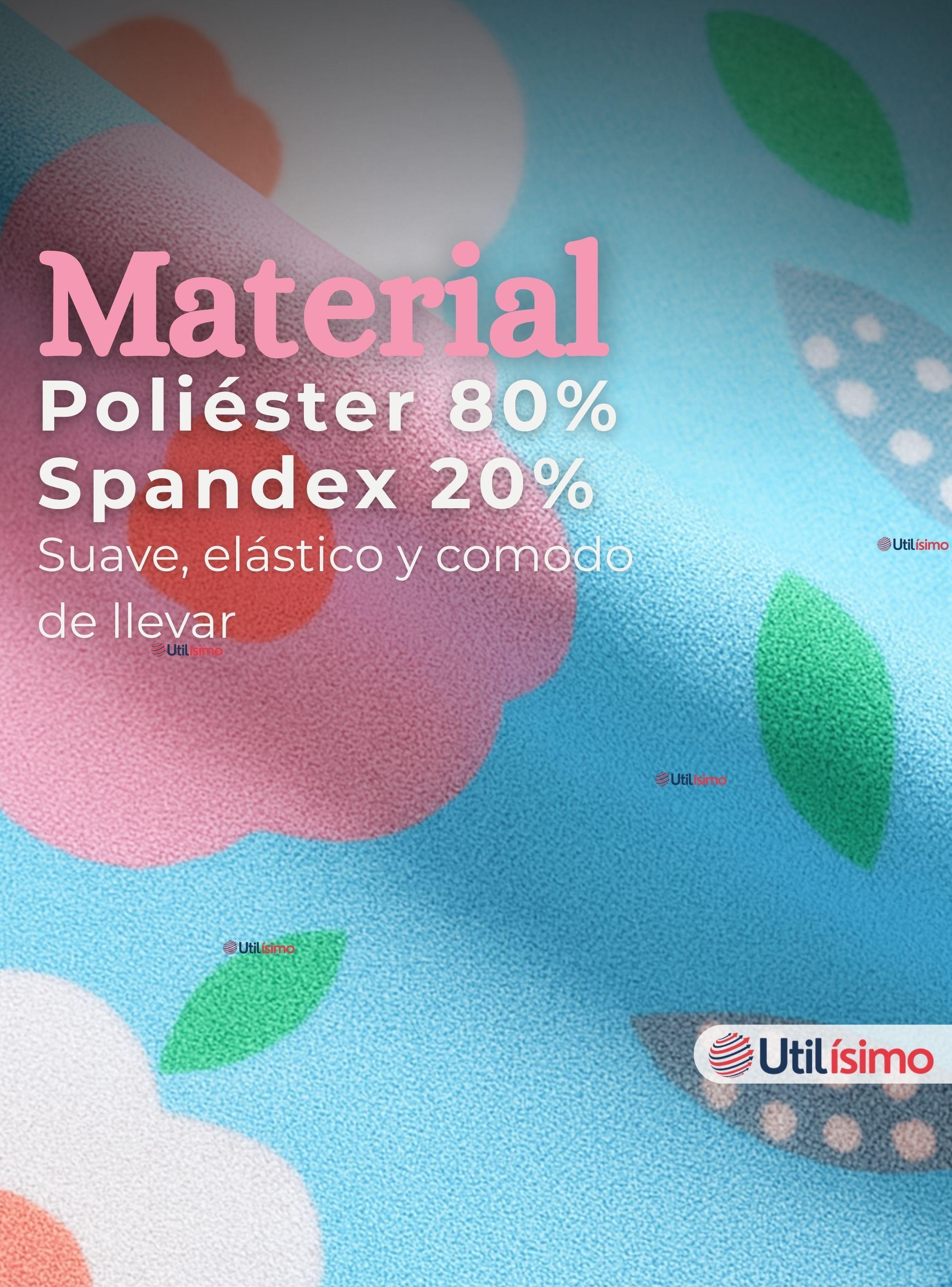 Traje De Baño Polera Manga Larga y Pantalón Corto 2 Piezas para Niña de 2 a 7 años Flowers-5
