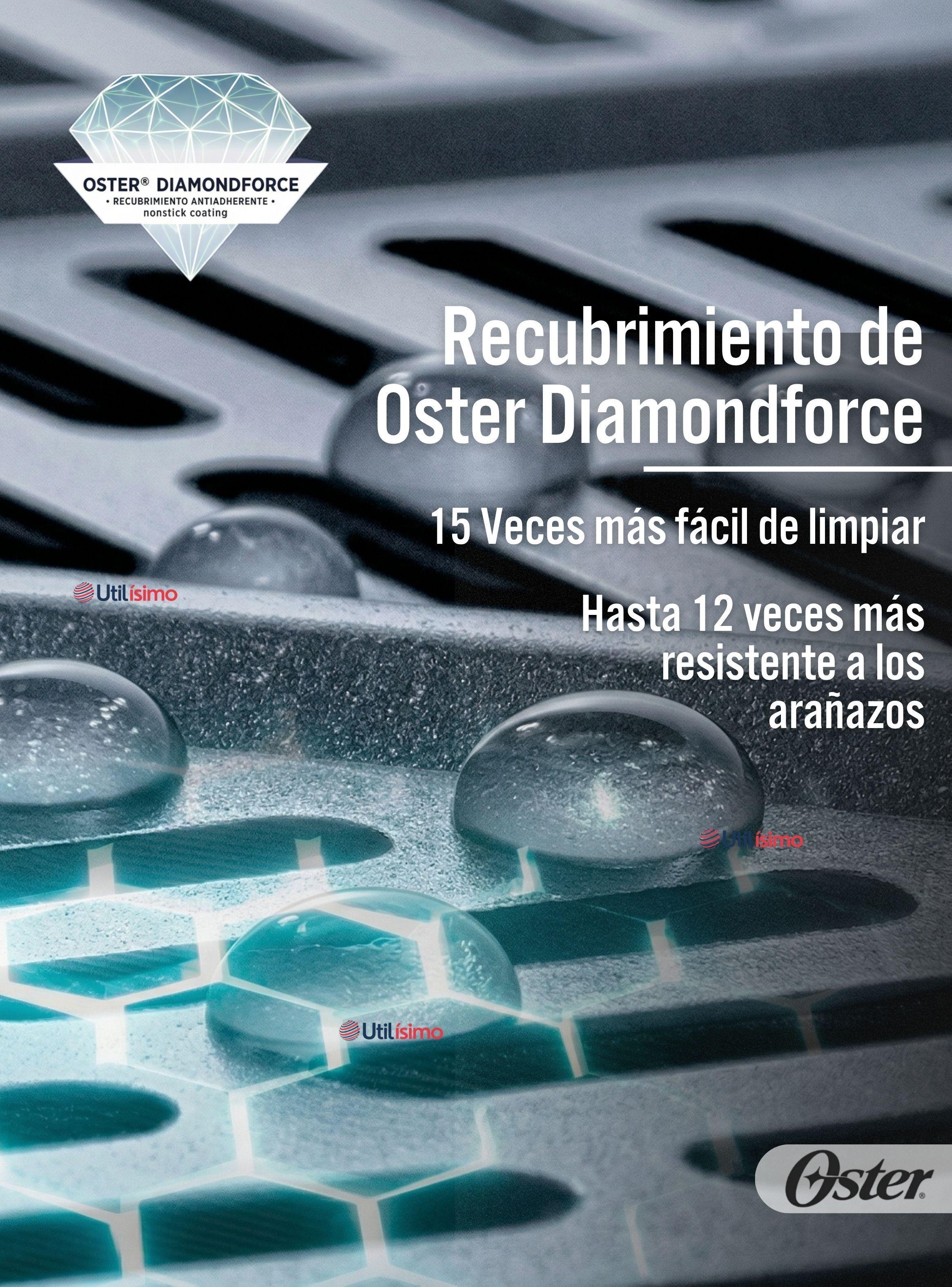 Freidora de aire digital Oster® con recubrimiento DiamondForce, 4L de capacidad,CKSTAF40WDDF 1300W-6