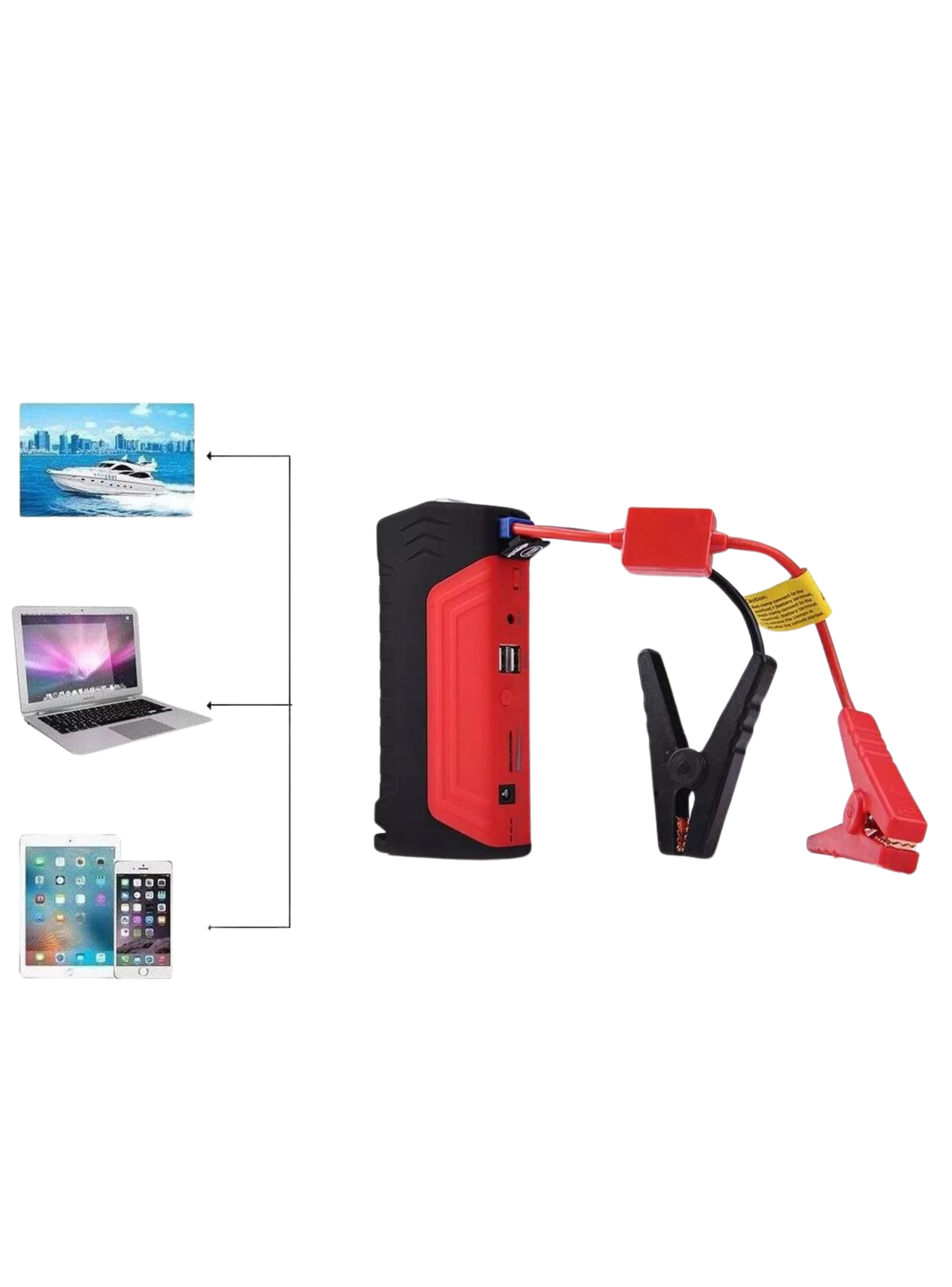 Partidor Bateria Auto Moto Recargable Usb Multifuncional 12v-2