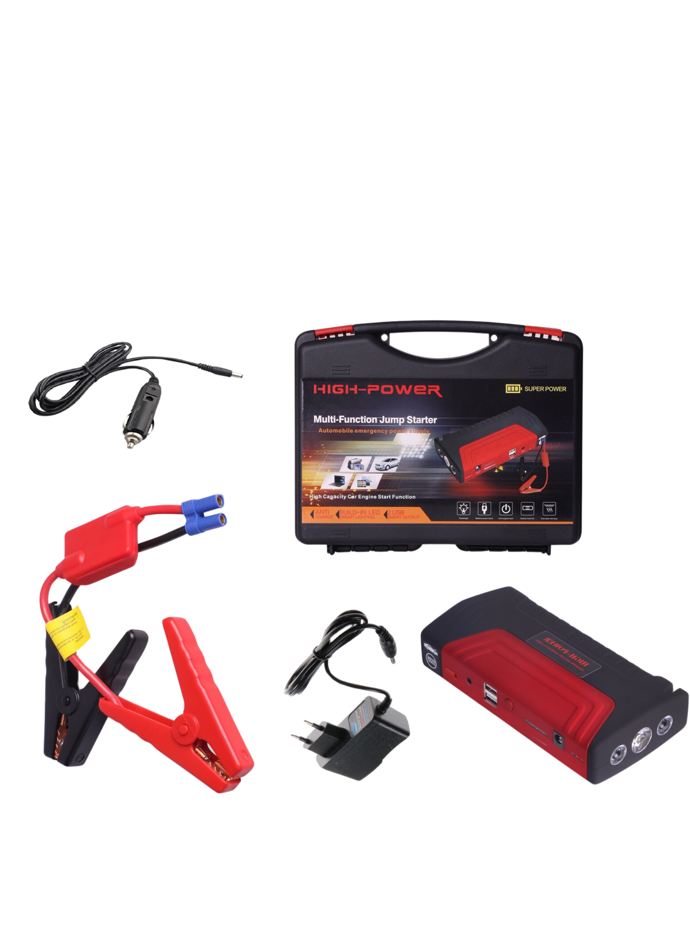 Partidor Bateria Auto Moto Recargable Usb Multifuncional 12v-5