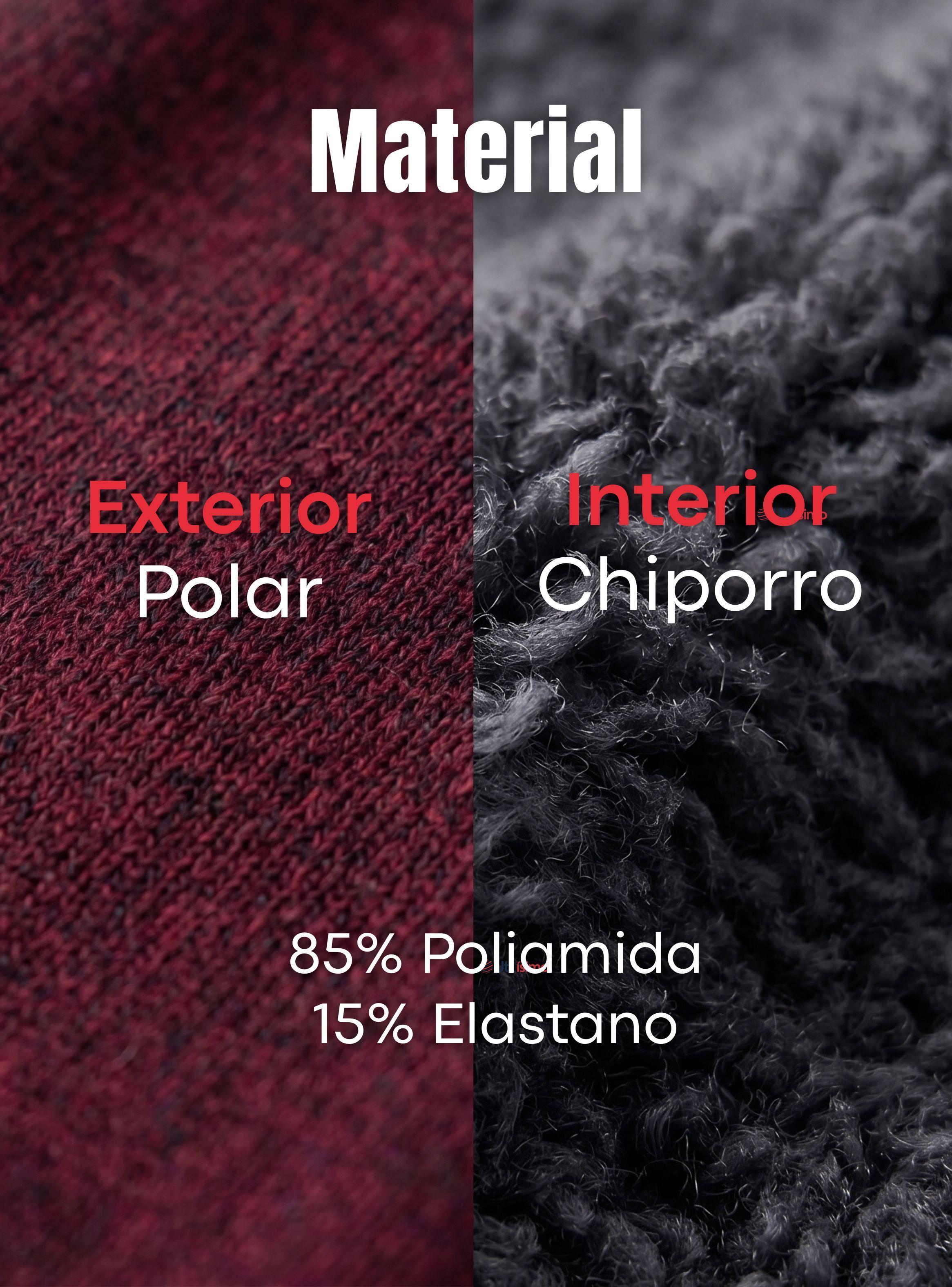 Calza Polar Con Chiporro Térmica Mujer Elásticada Color Burdeo Jeans-7