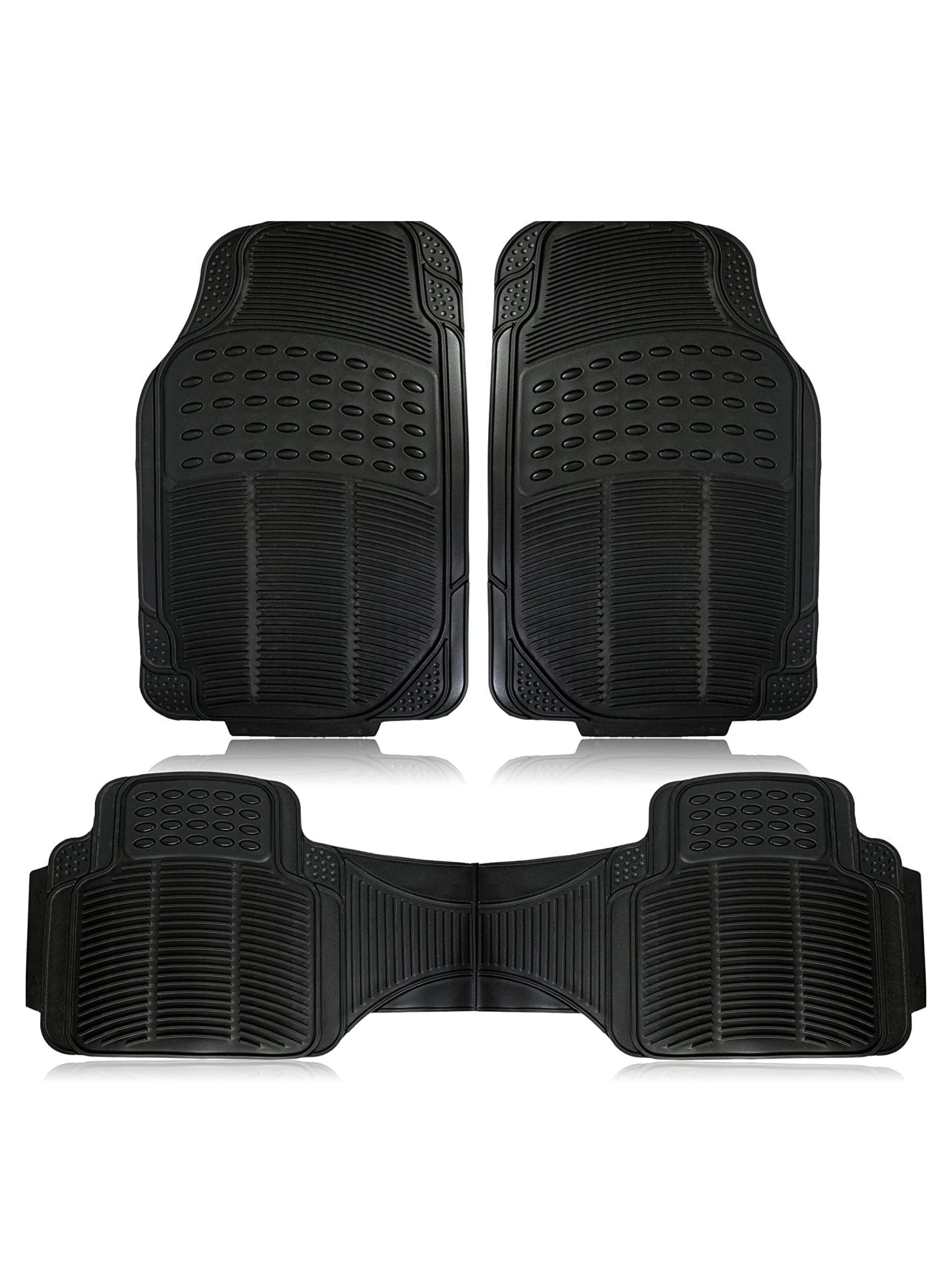 Kit 3 Piezas Alfombra Piso de Goma Antideslizantes para Auto Universal-7