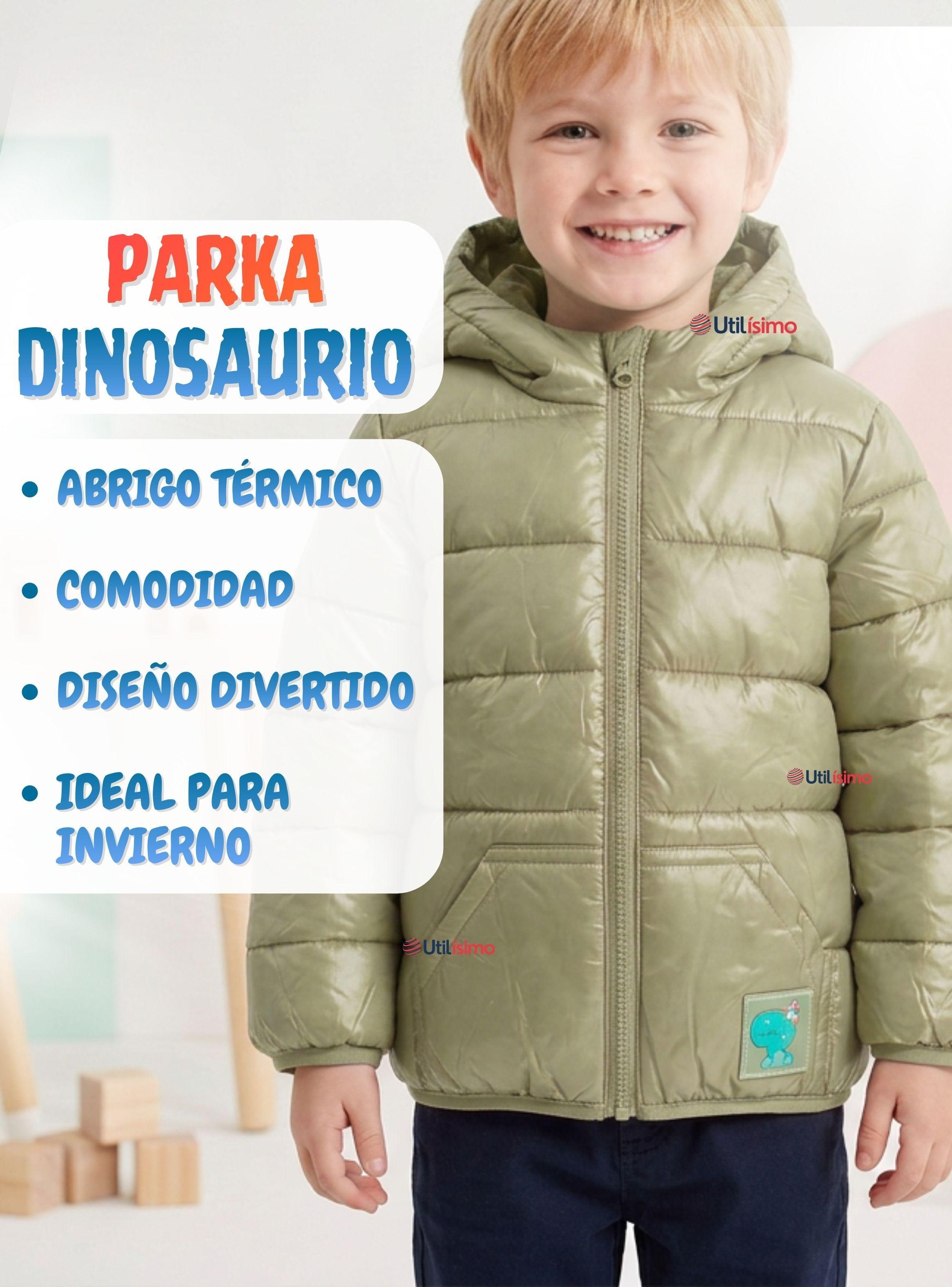 Parka Dinosaurio Con Capucha Manga Larga Niño Jump Kids Verde-4