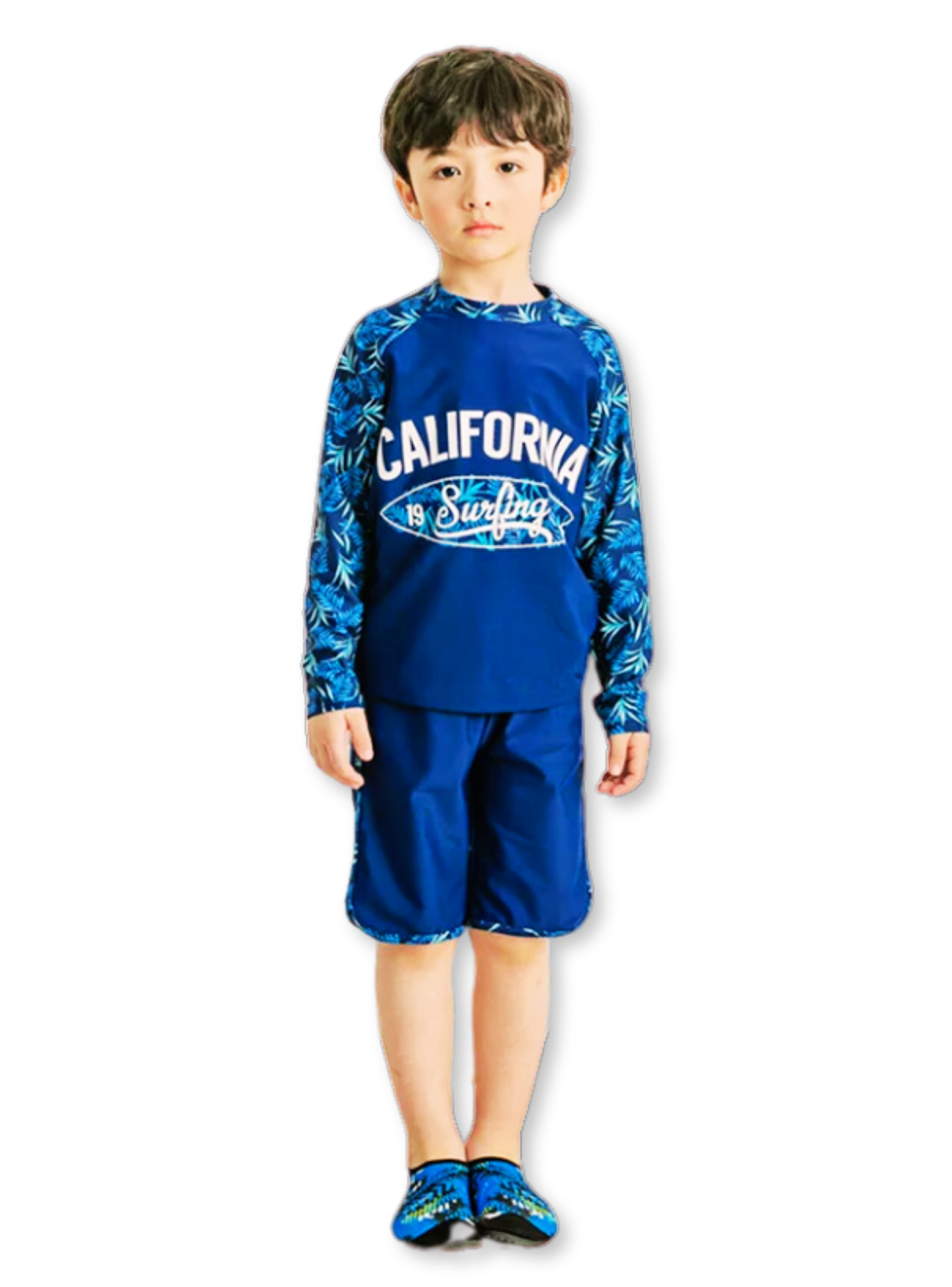 TRAJE DE BAÑO 2 PIEZAS MANGA LARGA NIÑO JUMP KIDS AZUL CALIFORNIA -0
