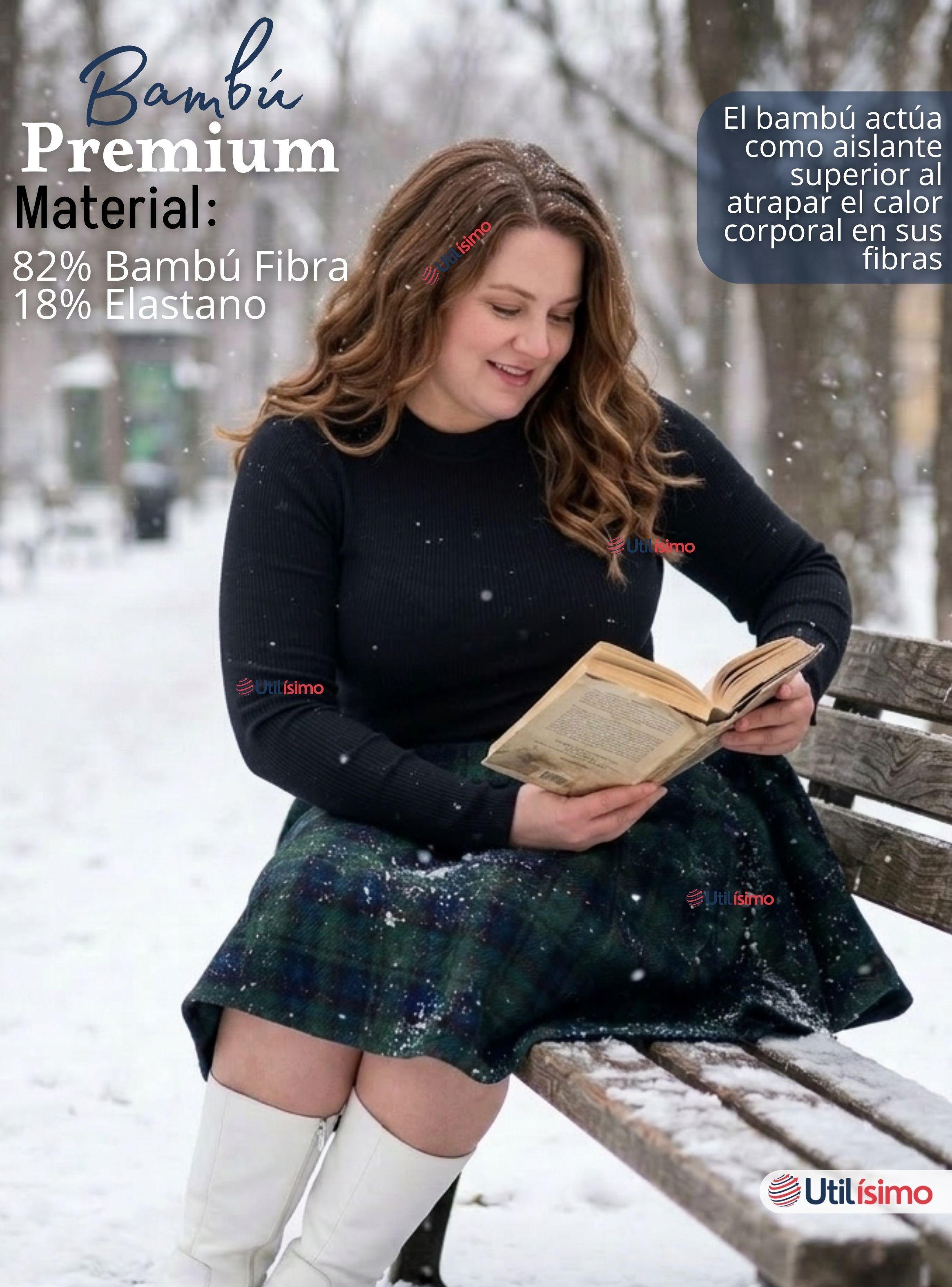 Camiseta Polera Bambú Primera Capa Mangas Larga Colores Surtidos Mujer-4