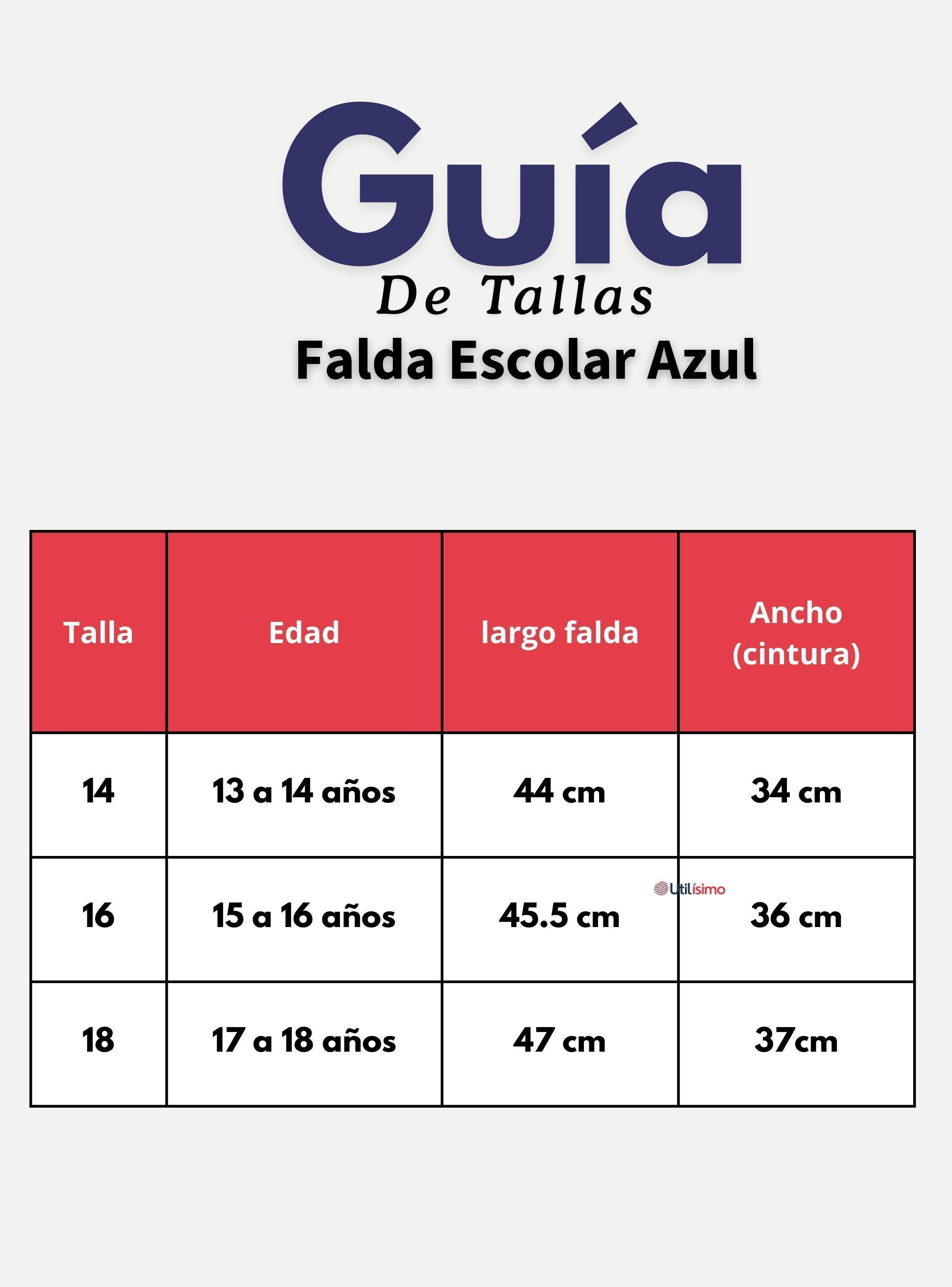 Pack 3 Faldas Escolar Plisada Niña y Juvenil Color Azul-4