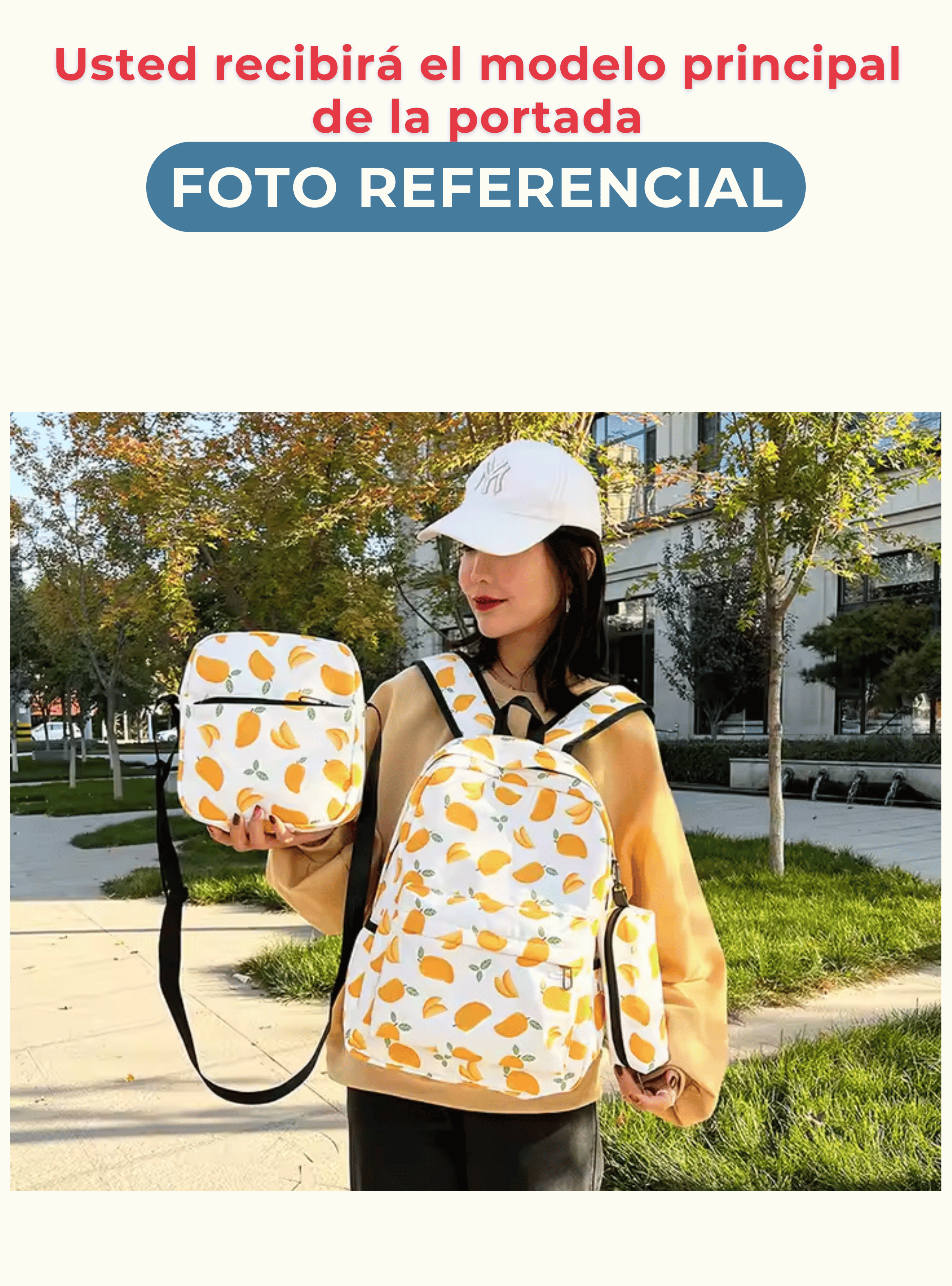 Pack Mochila Lonchera Estuche 43cm Juvenil y Escolar Avocado White-4