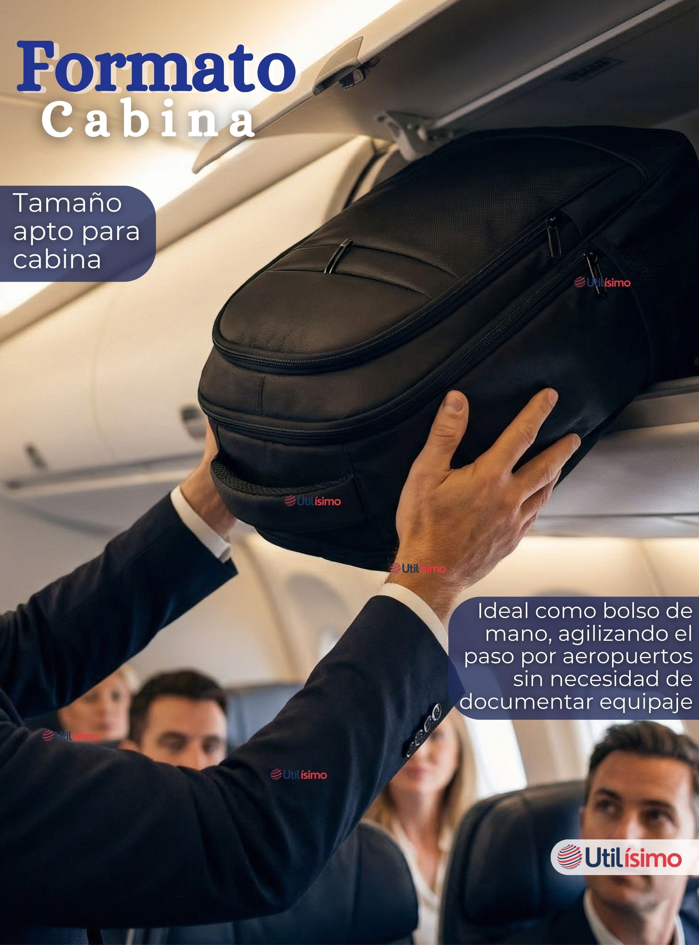 Mochila Multifuncional Ejecutiva Escolar Viaje Notebook Impermeable Resistente 48cm Negro 25L-4