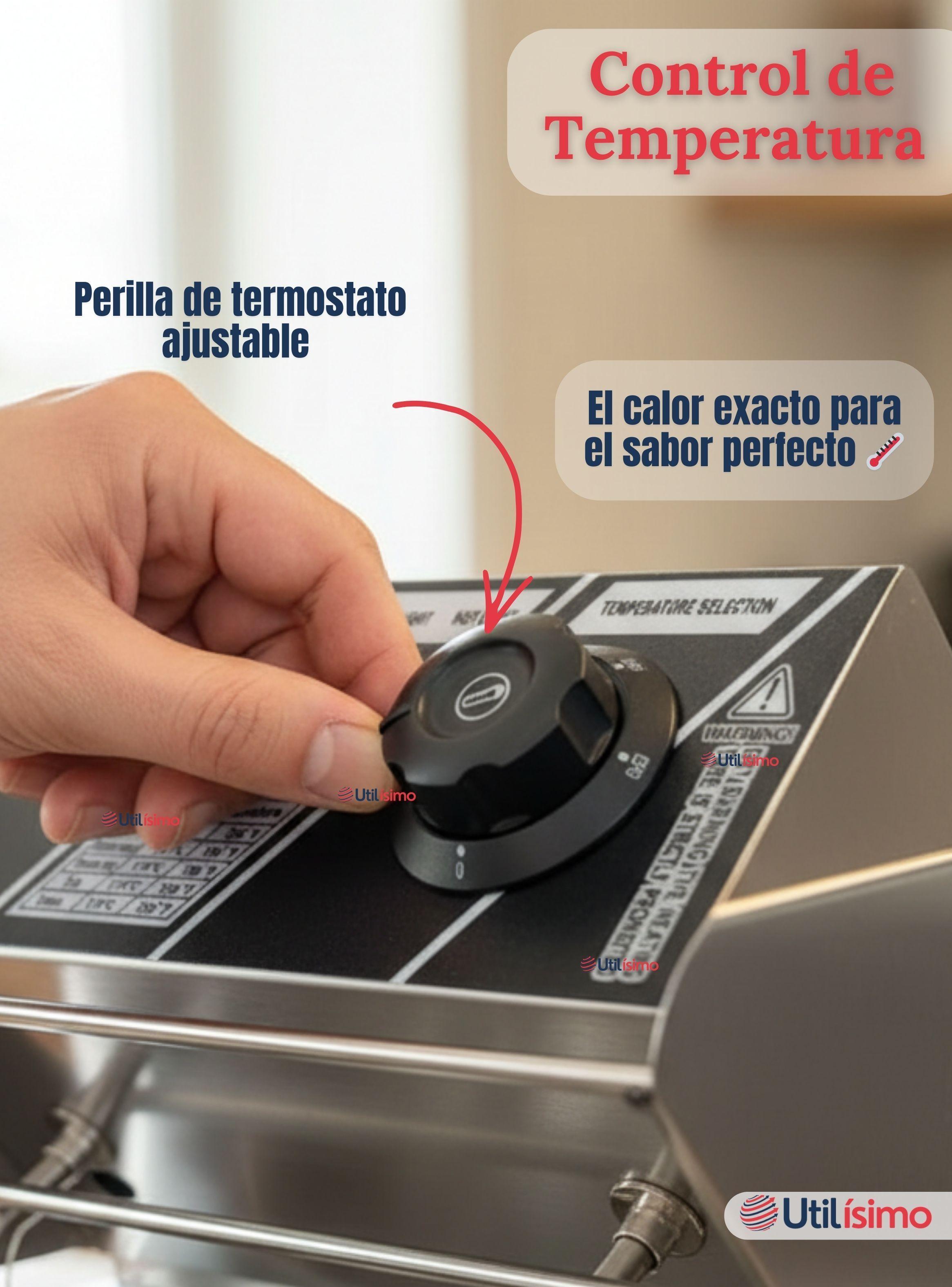 Freidora Aceite Eléctrica 5 Litros 2000W Acero Inoxidable-4