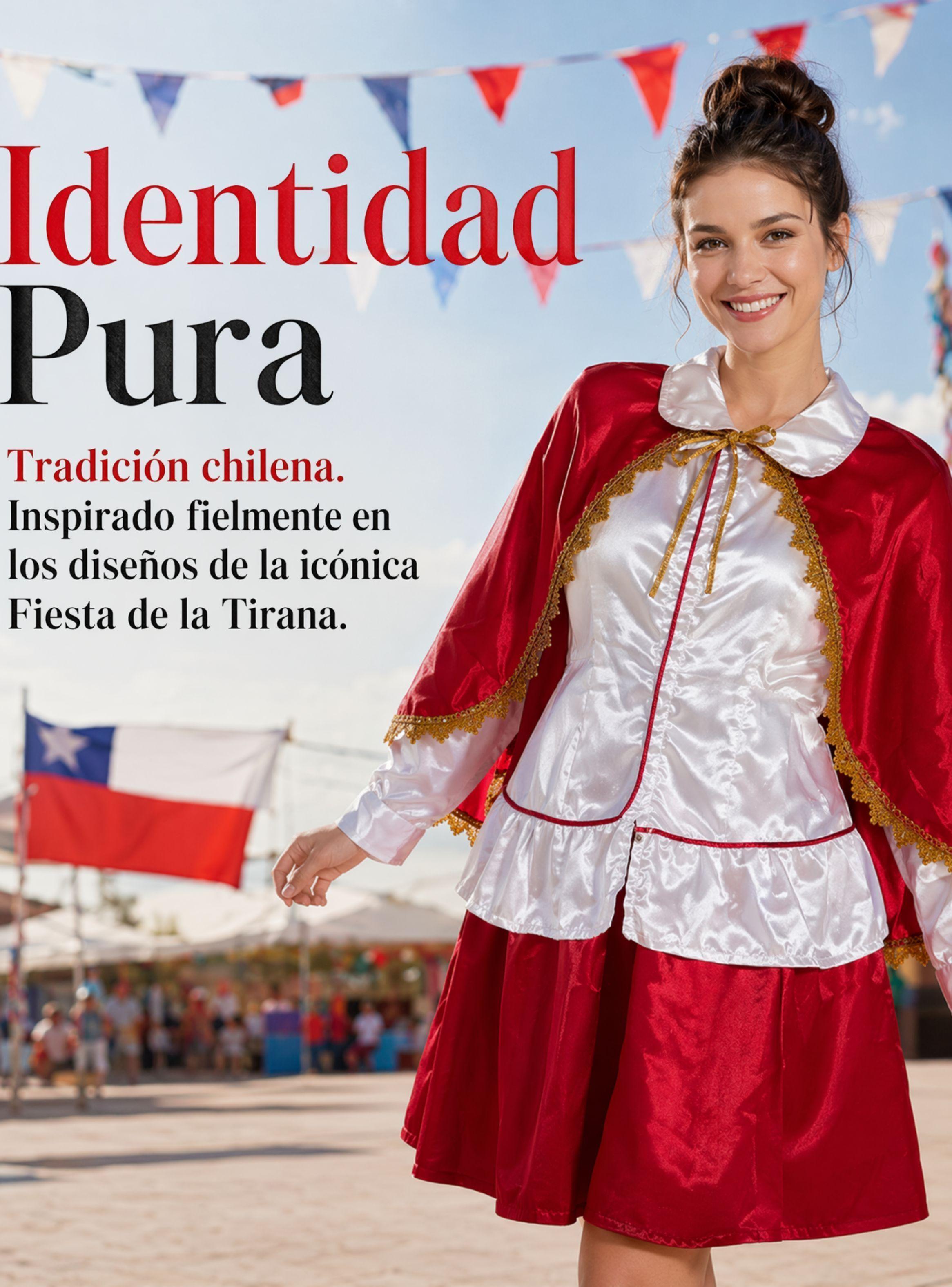 Traje Tirana Diablada 3 Piezas Rojo Mujer Fiestas Patrias Baile Típico-6
