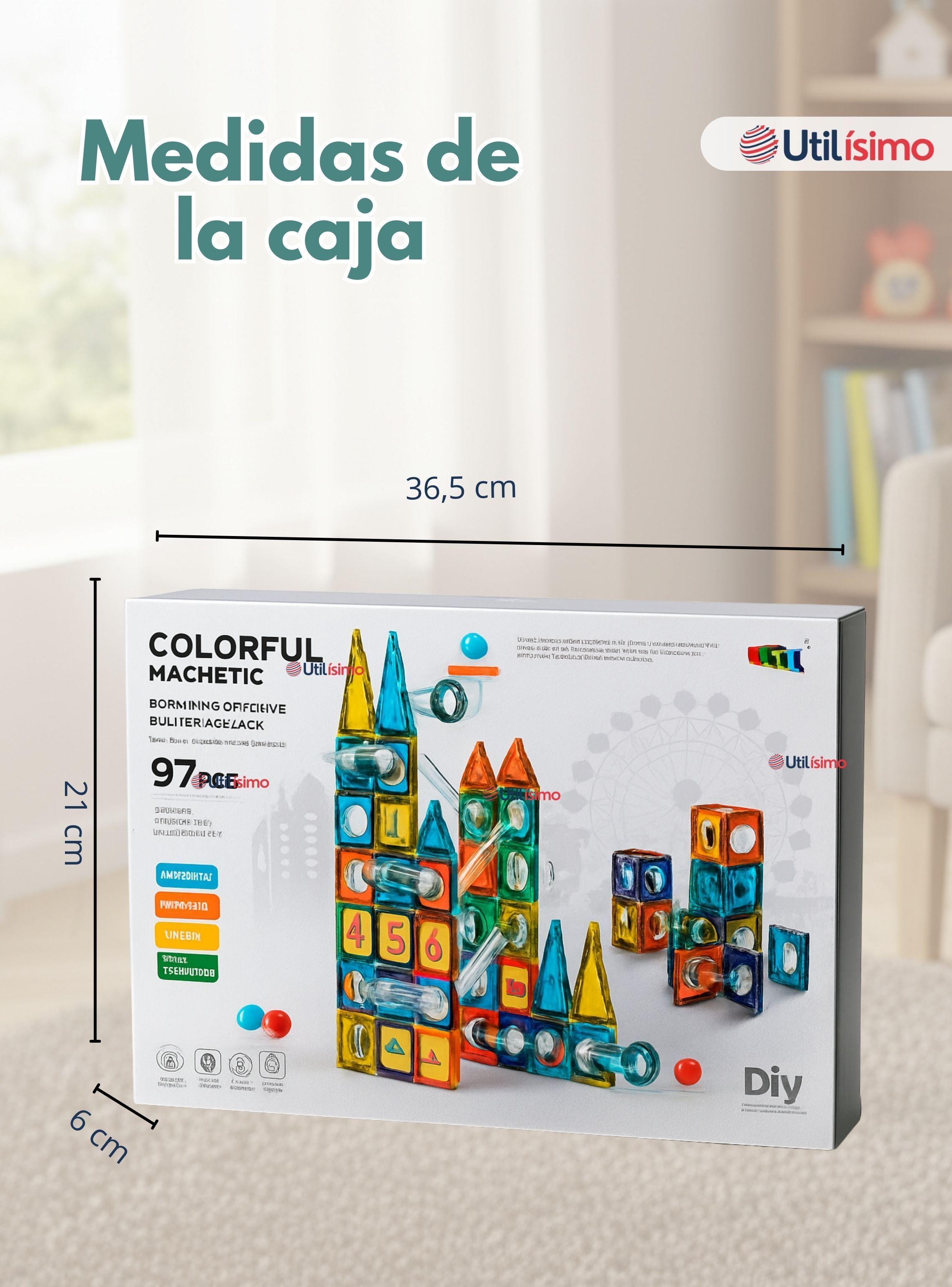 Juego Bloques De Construcción Magnéticos 3D de 97 Piezas para Niño o Niña-5