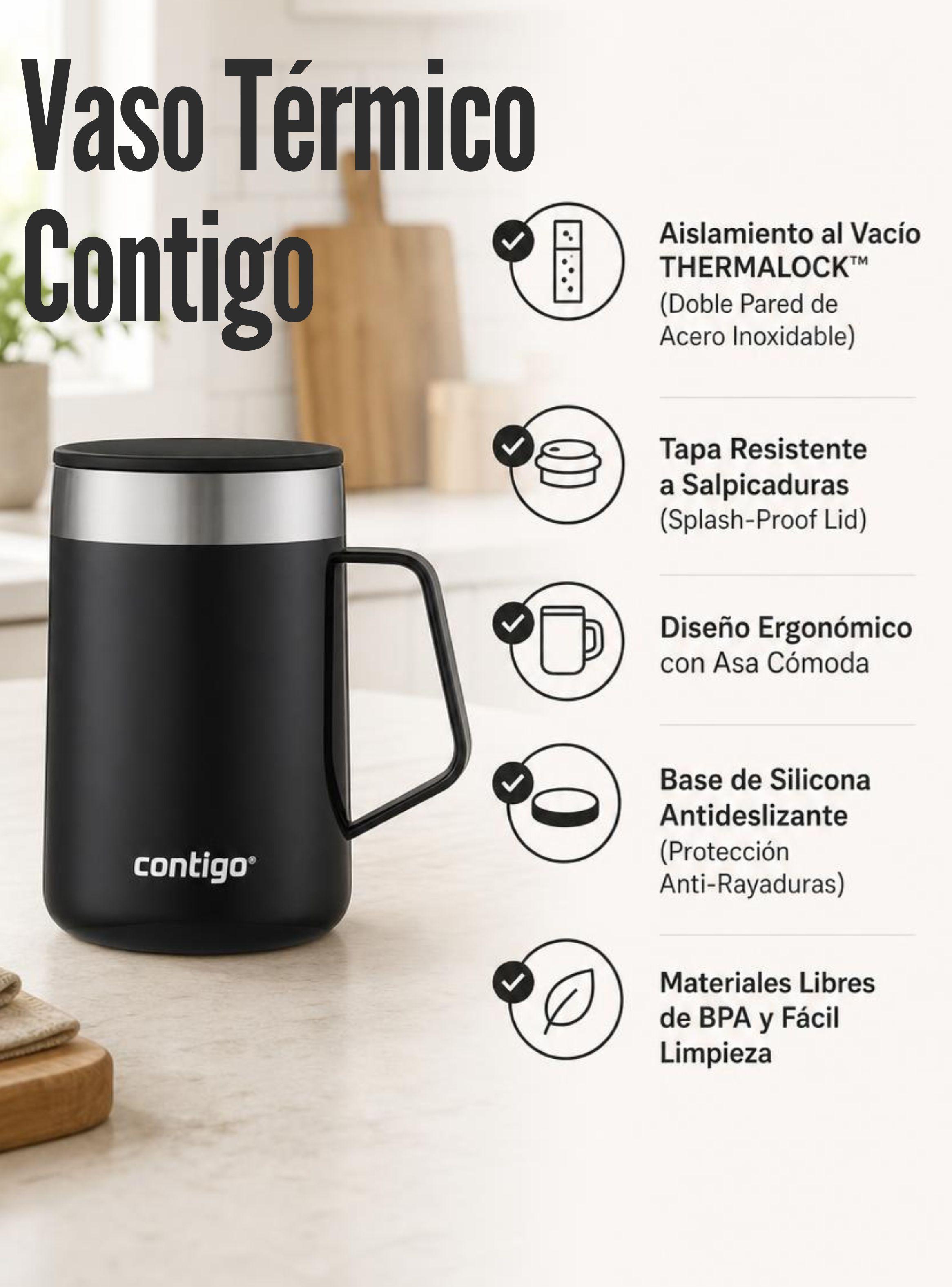 Taza Térmica Contigo Streeterville 414ML Licorice Acero Inoxidable-2