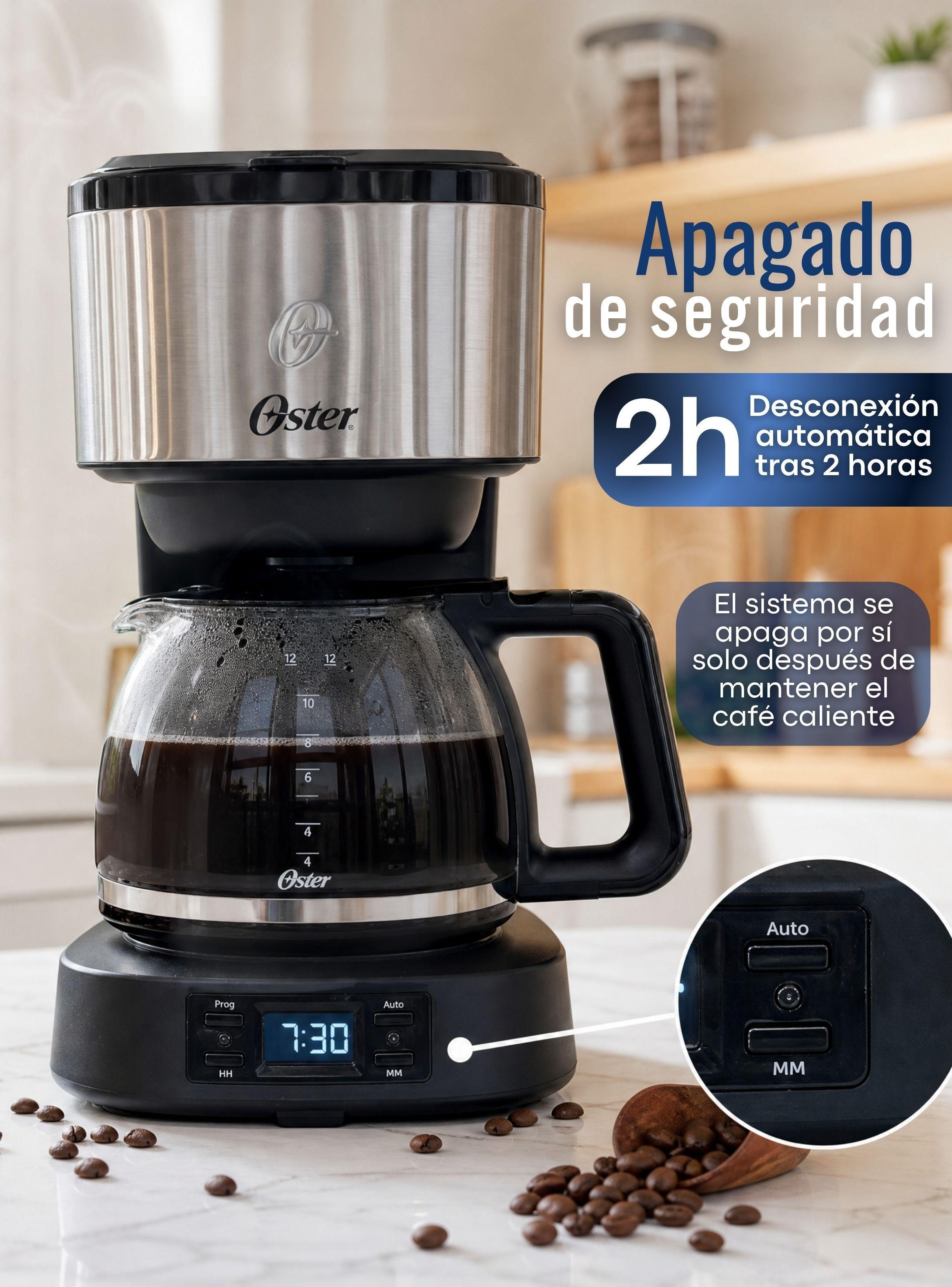 Cafetera programable Oster® de 8 tazas en acero inoxidable BVSTDC10SS-6
