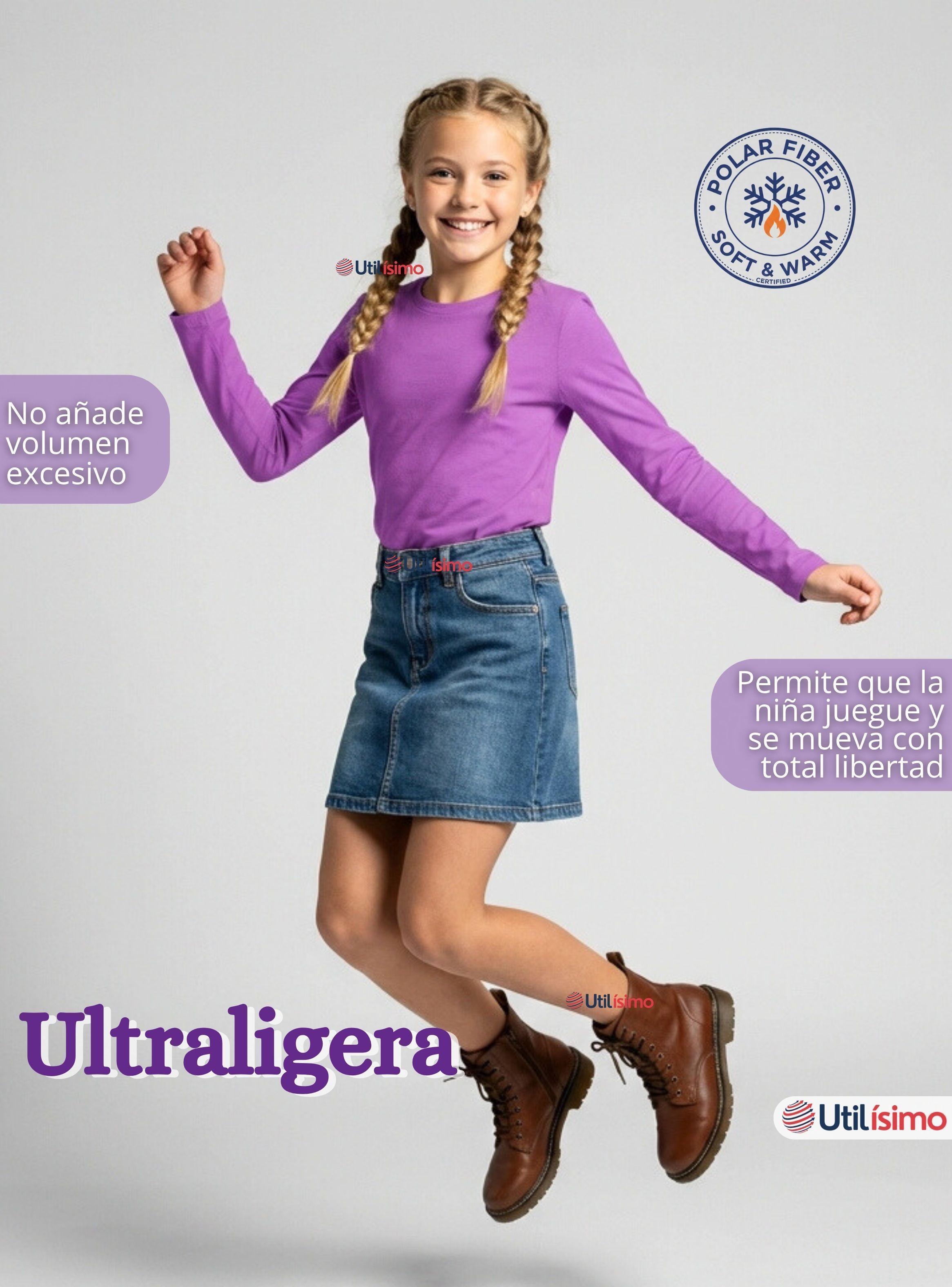 Pack 6 Poleras Camisetas Básica Polar Primera Capa Cuello Redondo Manga Larga Colores Surtido Niña-7