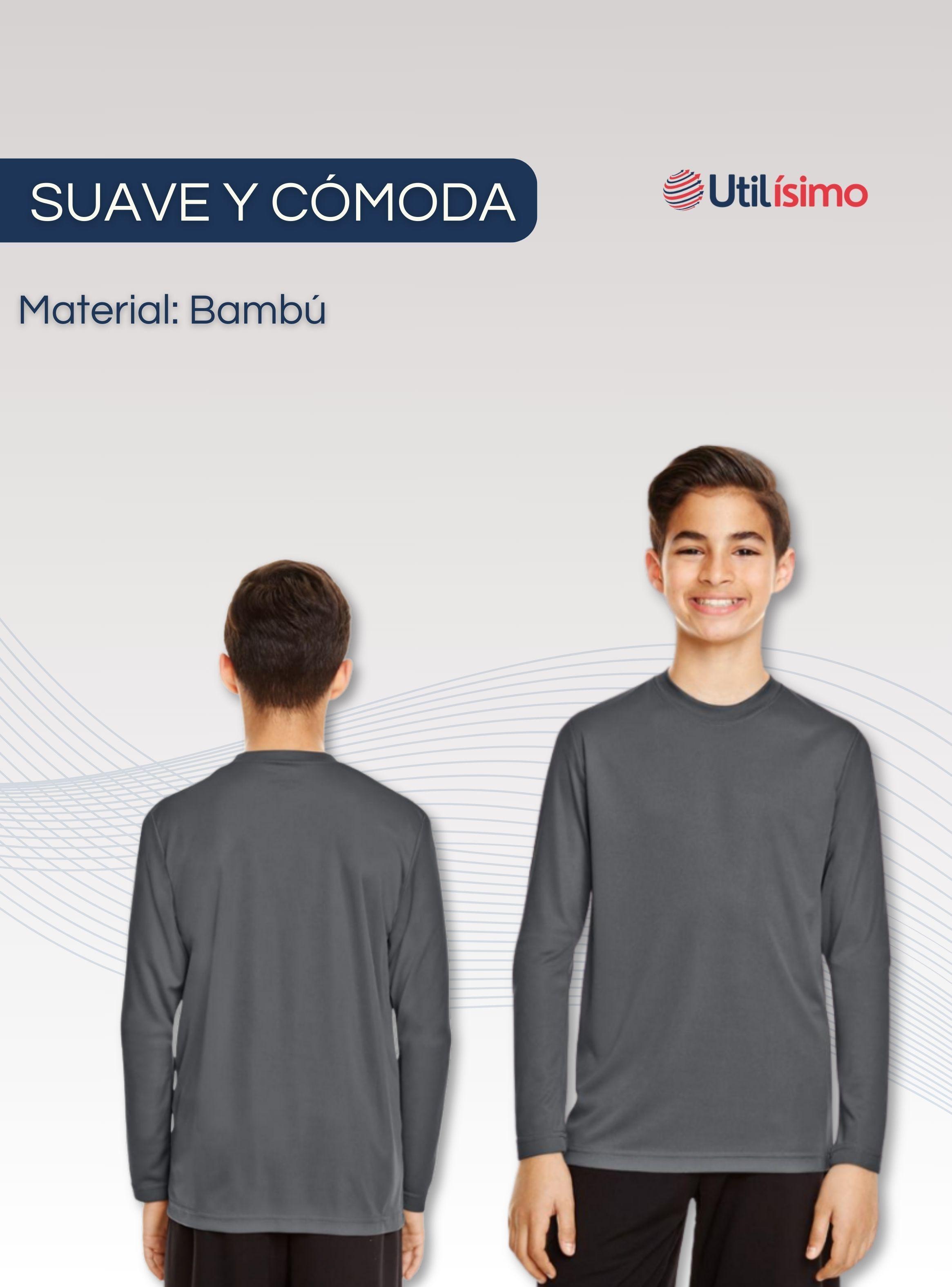 Camiseta Bambú Primera Capa Polera Niño Cuello Redondo Surtido-3