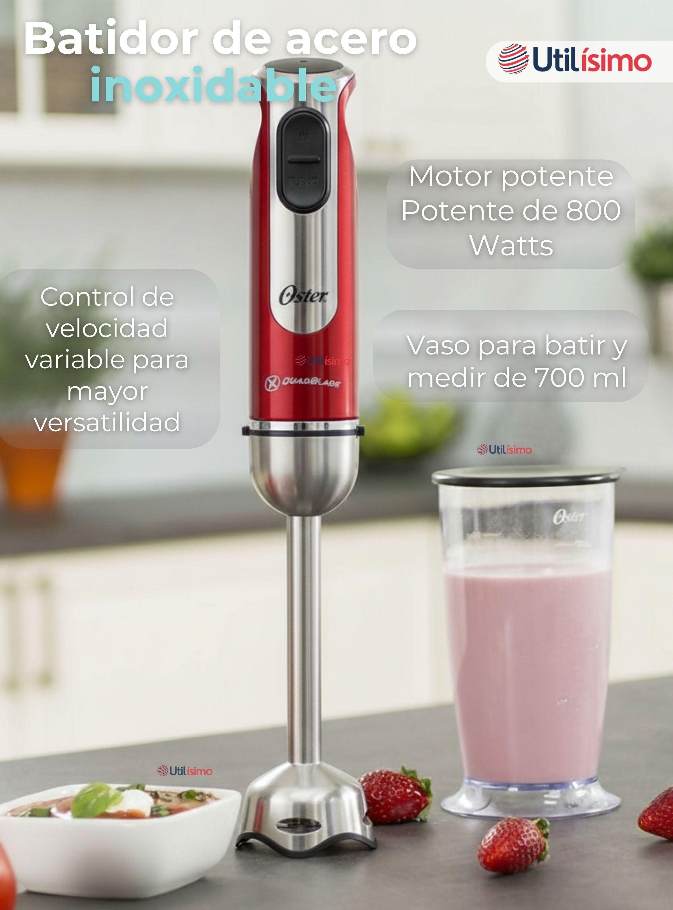 Batidora de inmersión Oster® roja con organizador + accesorios-2