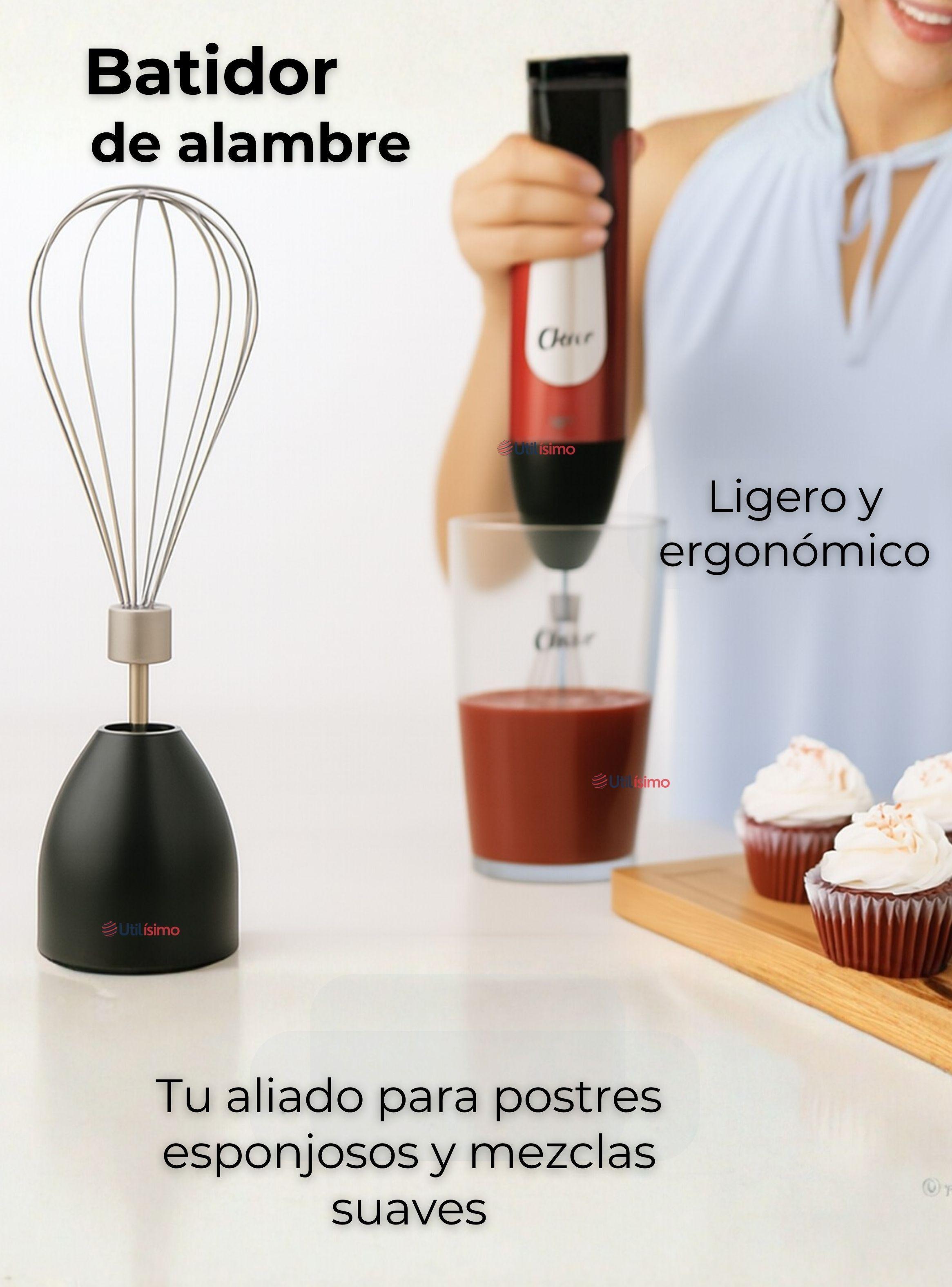 Batidora de inmersión Oster® roja con organizador + accesorios-6