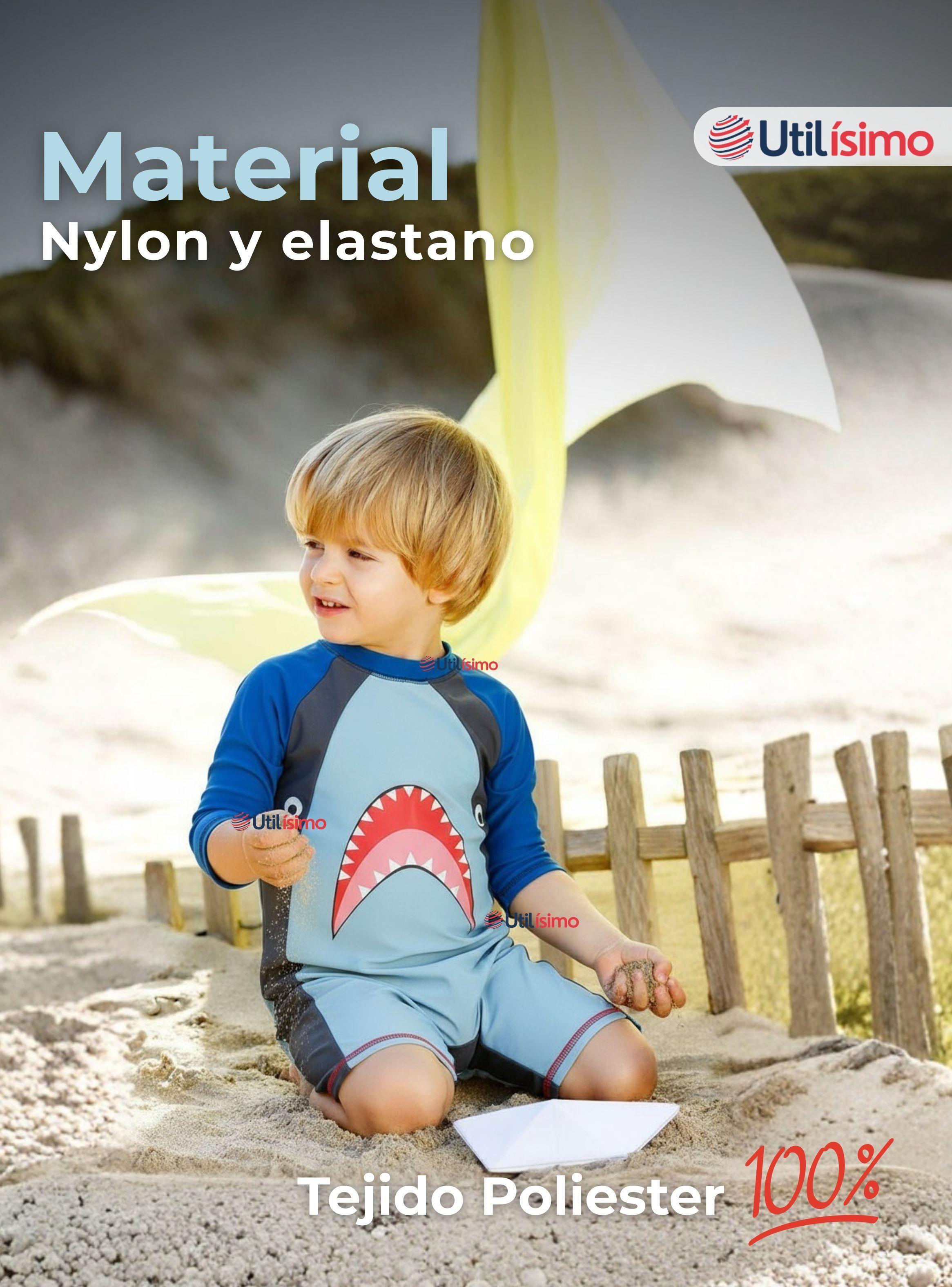 Traje de baño Enterito Con Cremallera Niño de 2 a 3 años Blue Shark-5