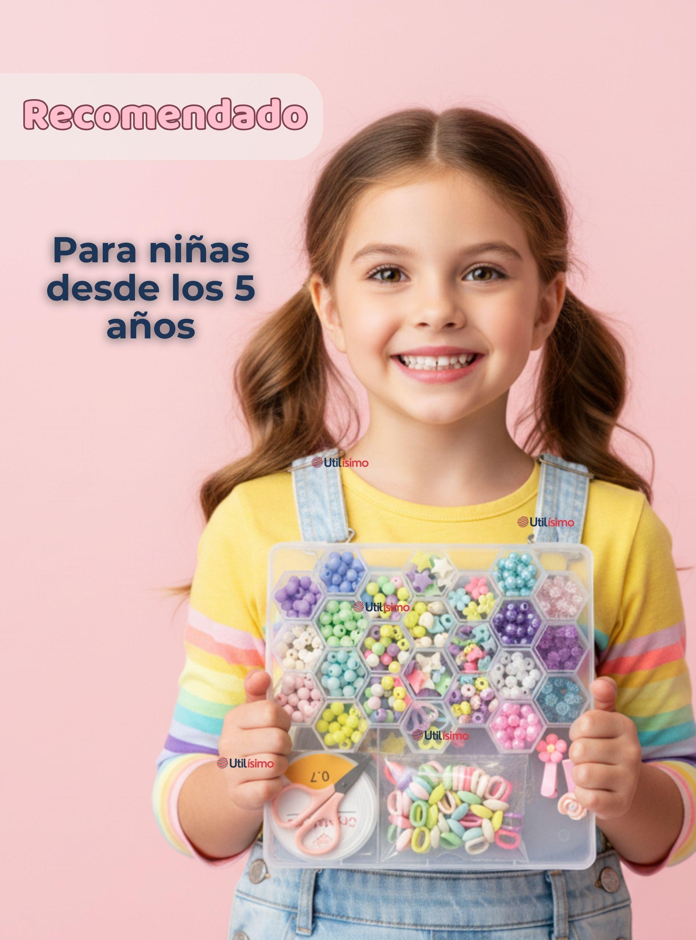 Set De Mostacillas Bisutería Juguete Kit Para Armar y Crear Pulseras Collares para Niña-3