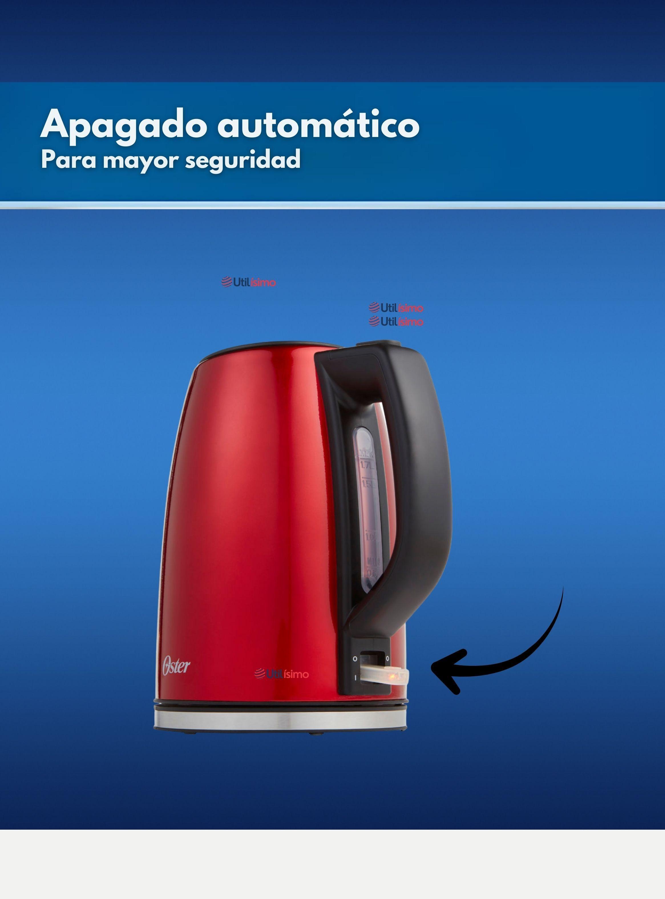 Hervidor eléctrico Oster® acero inoxidable 1.7 lt BVSTKT673CR Color Rojo-5