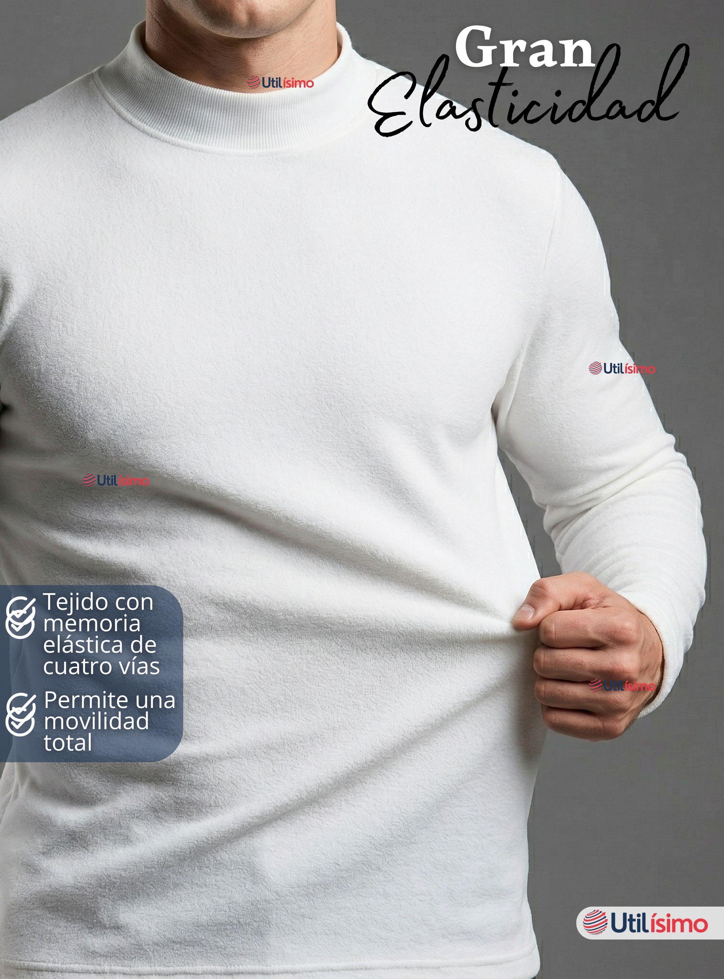 Camiseta Polera Polar Primera Capa Cuello Beatle Mangas Larga Colores Surtidos Hombre-5