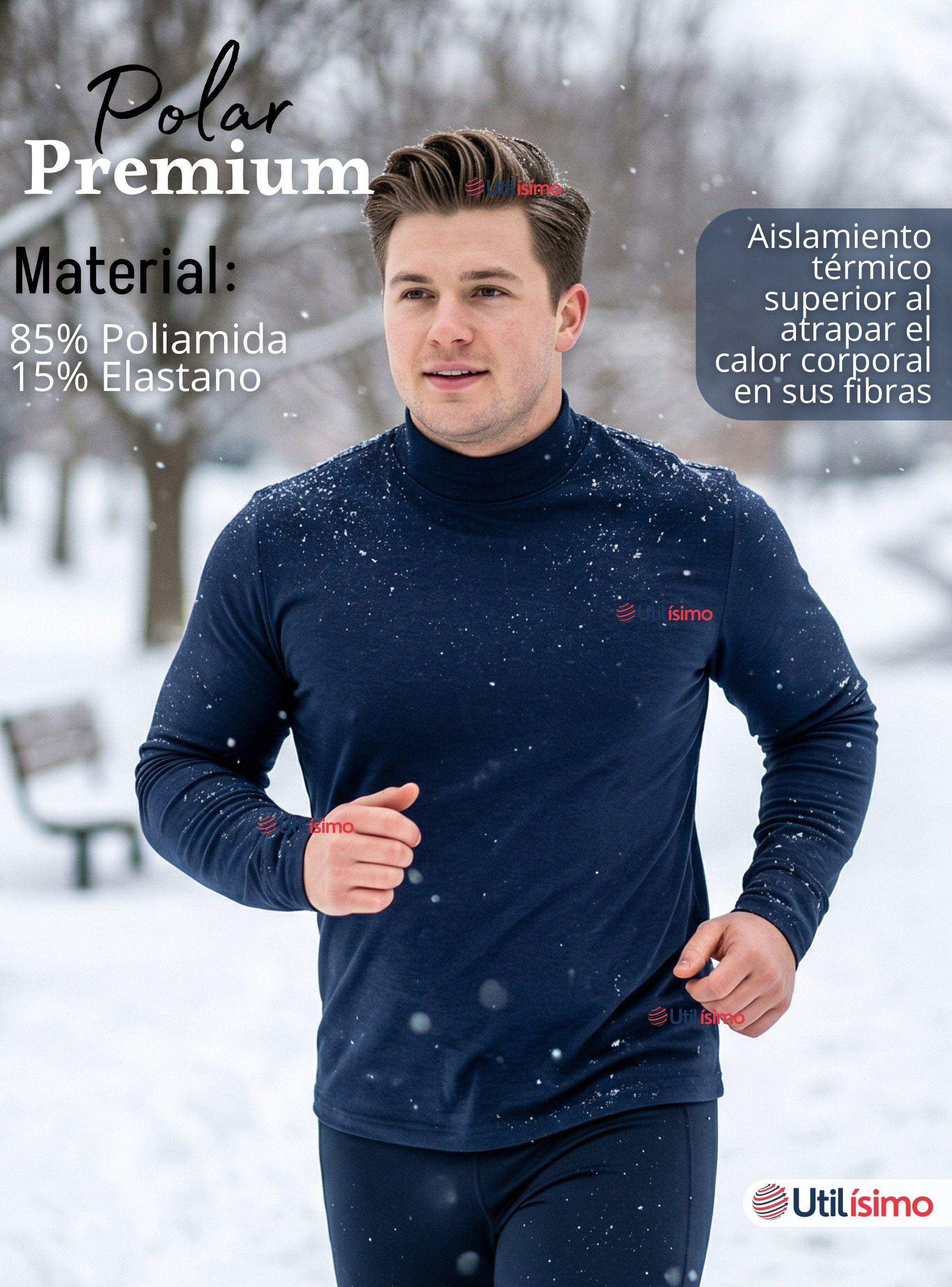 Camiseta Polera Polar Primera Capa Cuello Beatle Mangas Larga Colores Surtidos Hombre-6