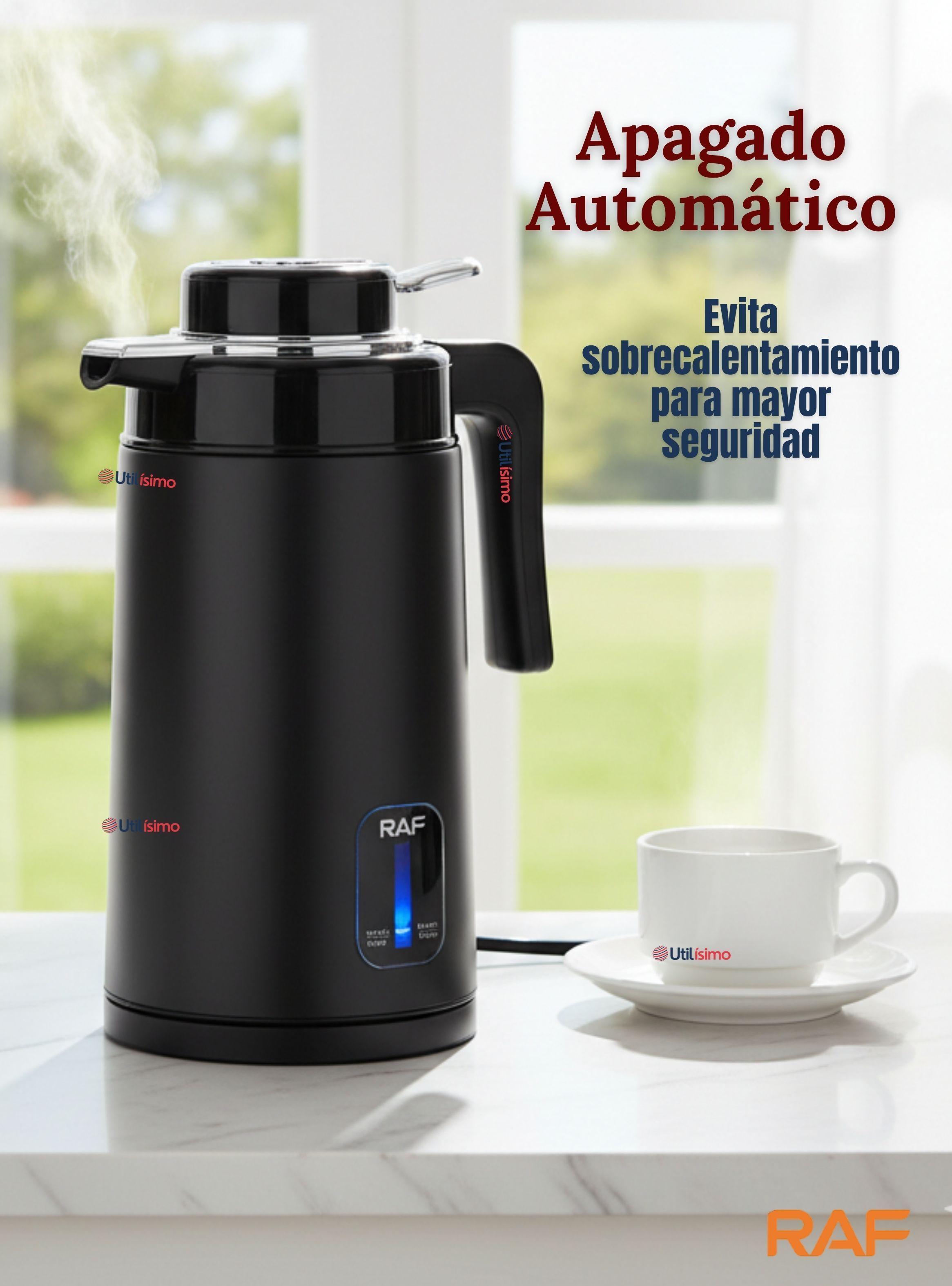 Termo Hervidor Eléctrico RAF 1360W Capacidad 2 Litros Color Negro-6