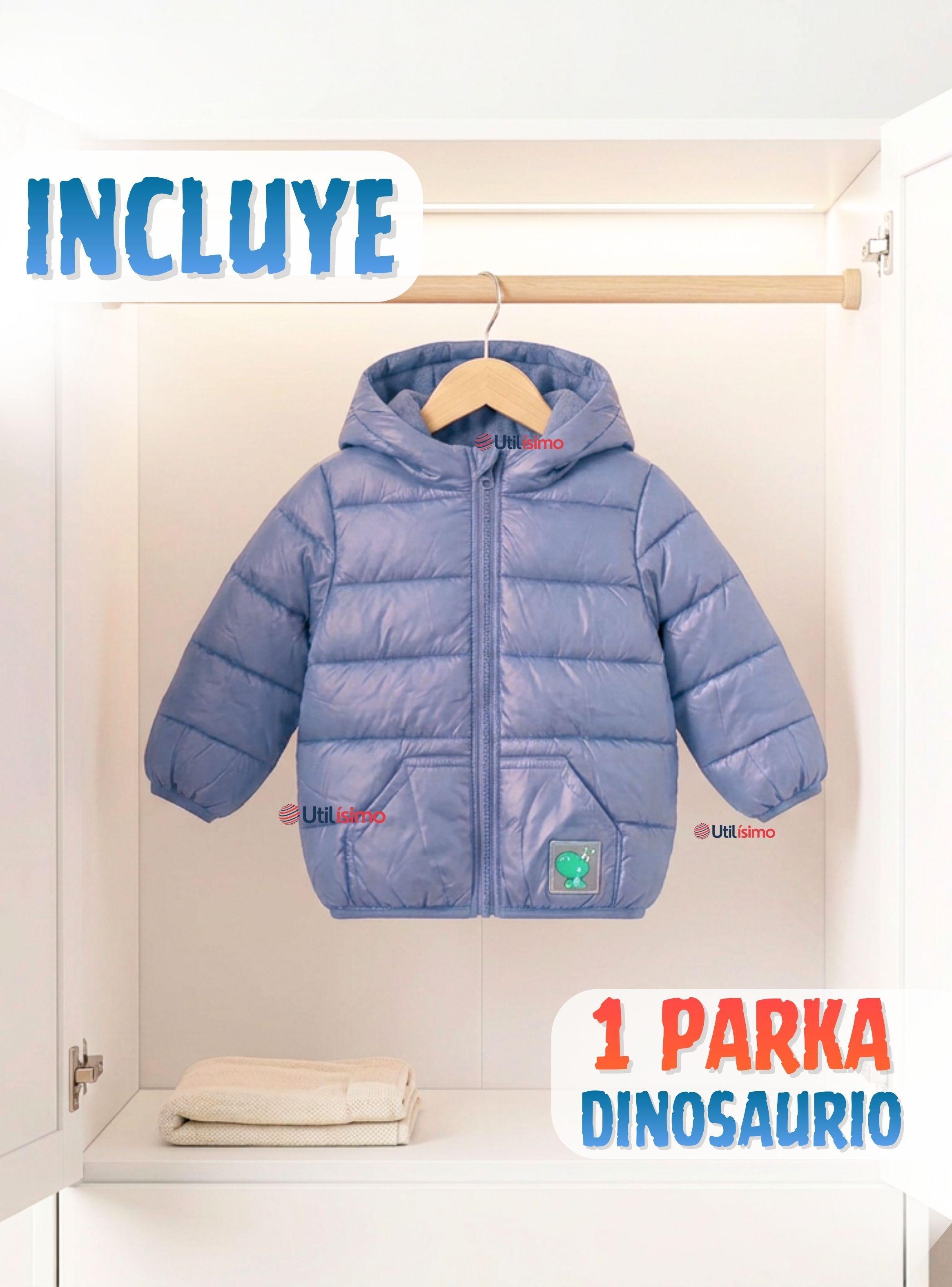 Parka Dinosaurio Con Capucha Manga Larga Niño Jump Kids Color Azul-2