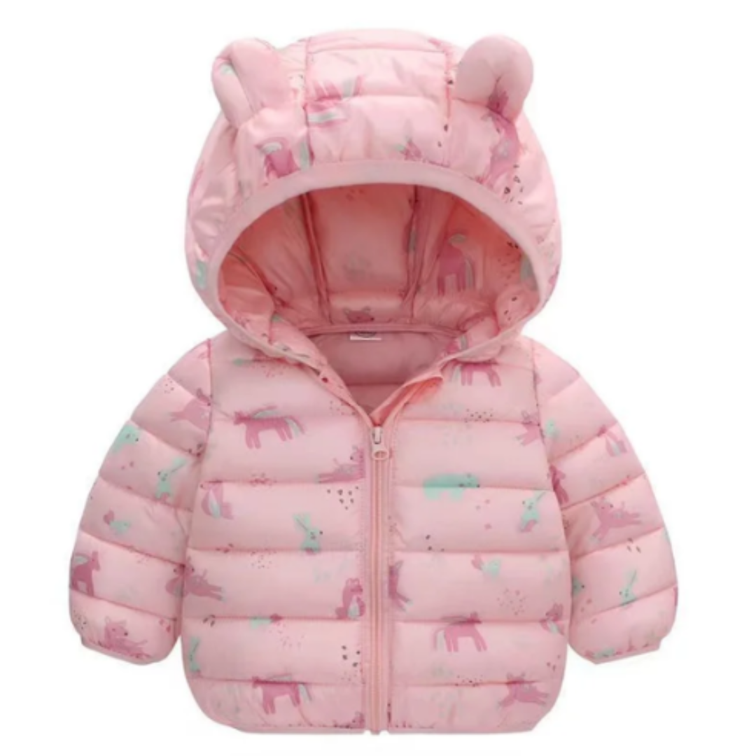 Parka Con Capucha Y Mangas Larga Niña Ponys Rosa Jump Kids-0