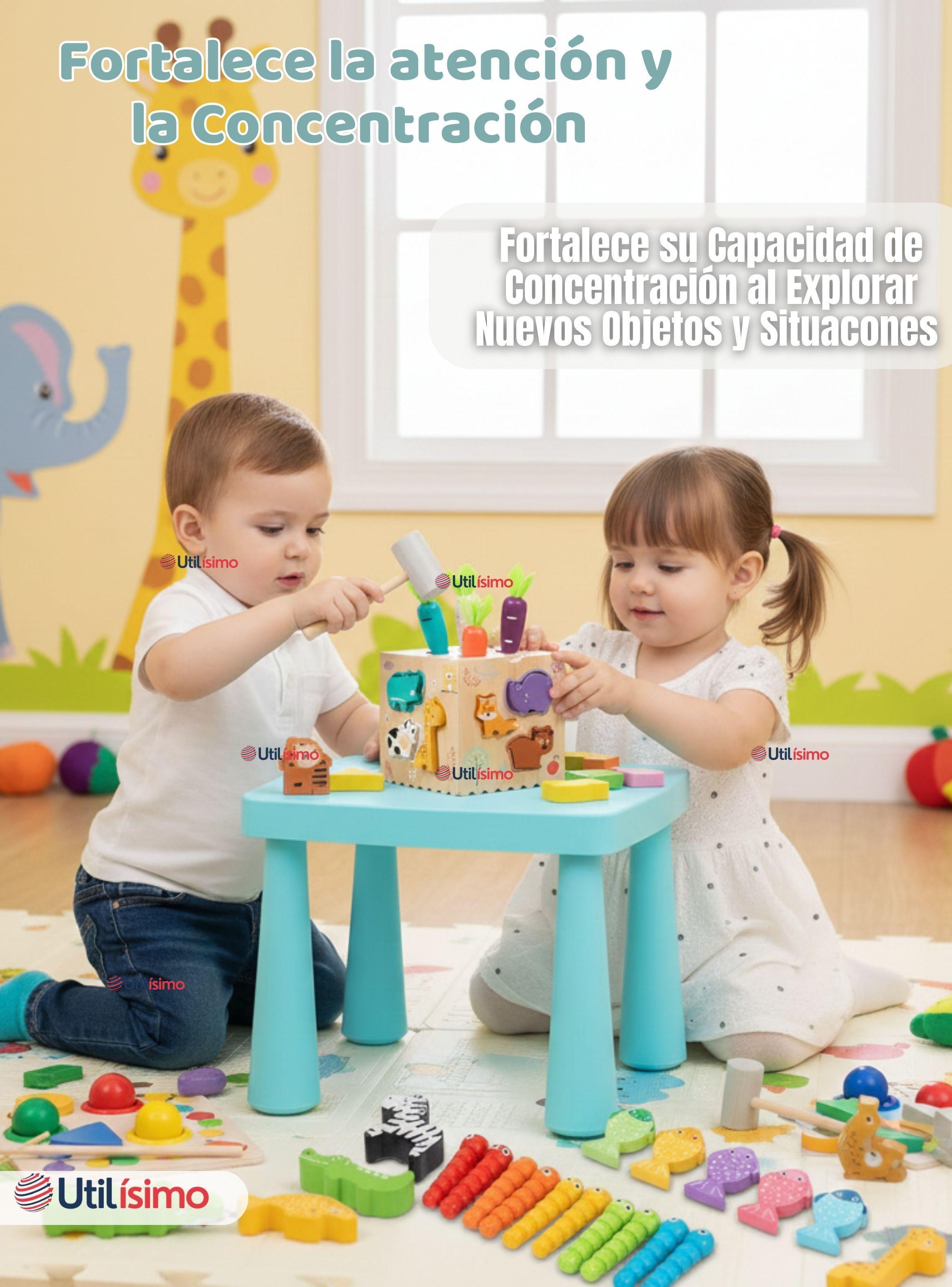 Cubo Didáctico Montessori Niño o Niña Juguete Multifuncional Madera Bebe Infantil-4