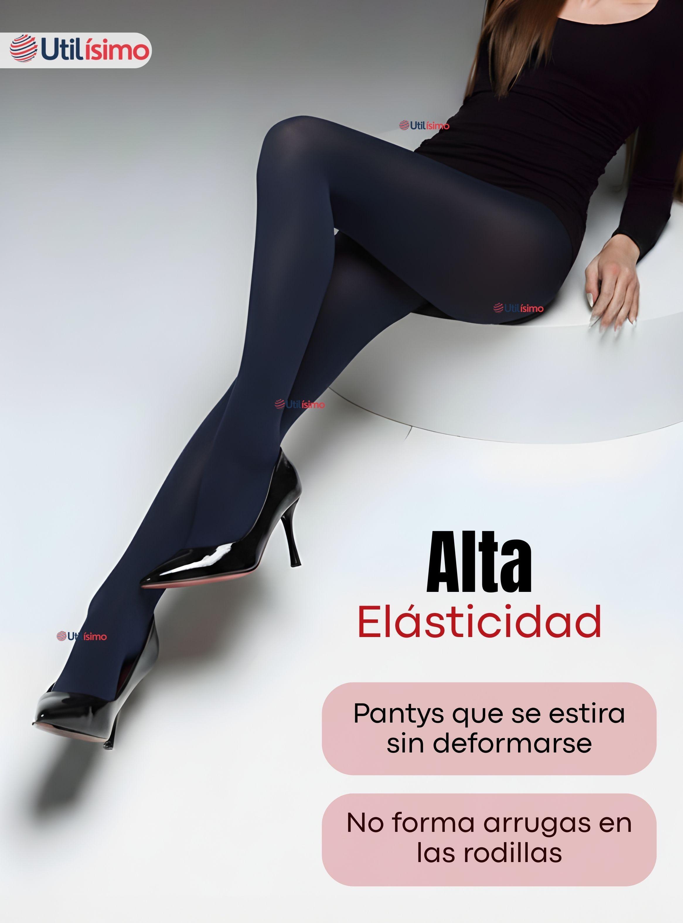 Pack 3 Pantys Semitransparentes Elasticadas Oficina Color Azul-5