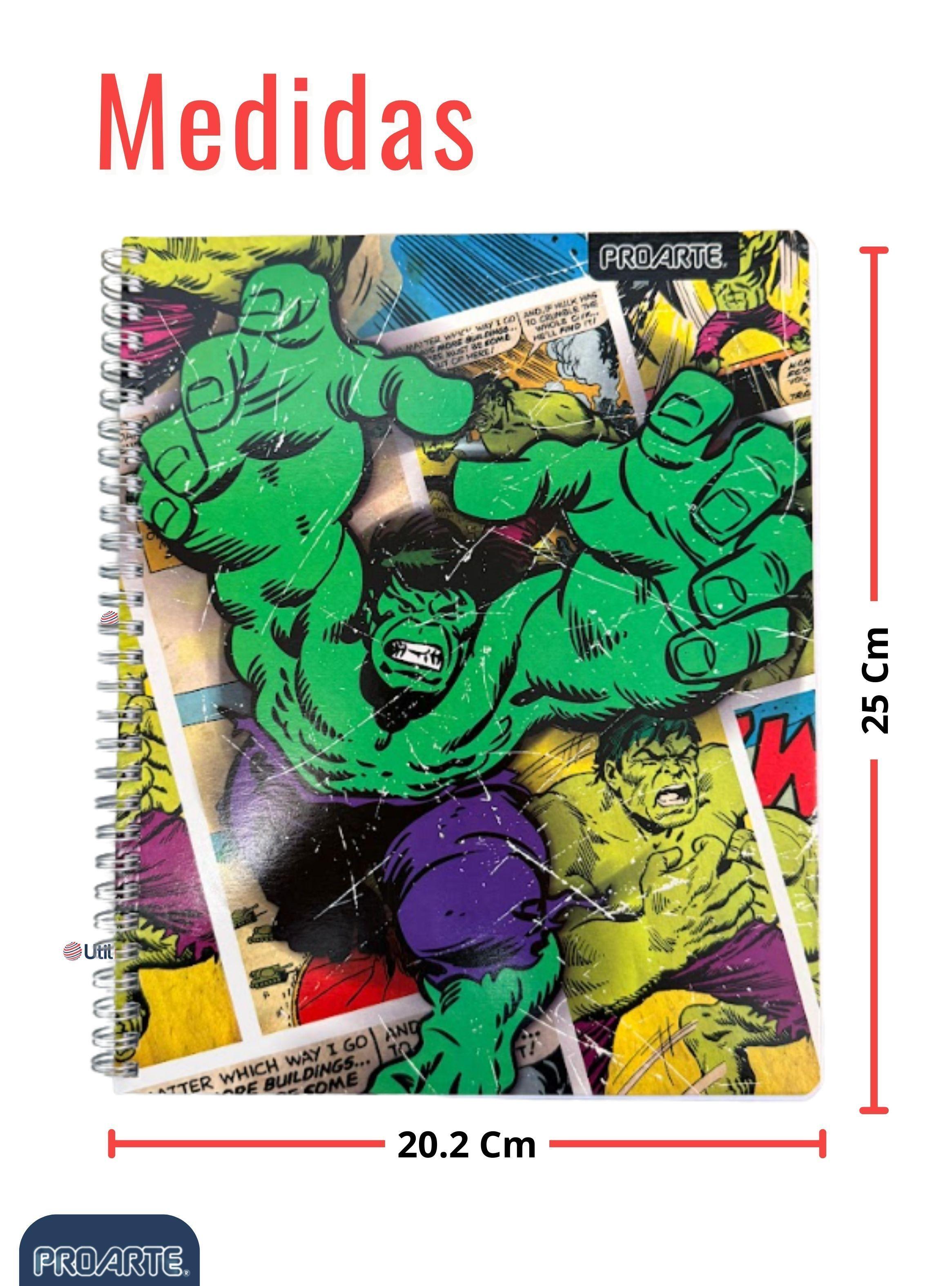 Pack 5 Cuadernos Universitarios Marvel Comics de 100 Hojas Proarte Diseños Surtidos-3