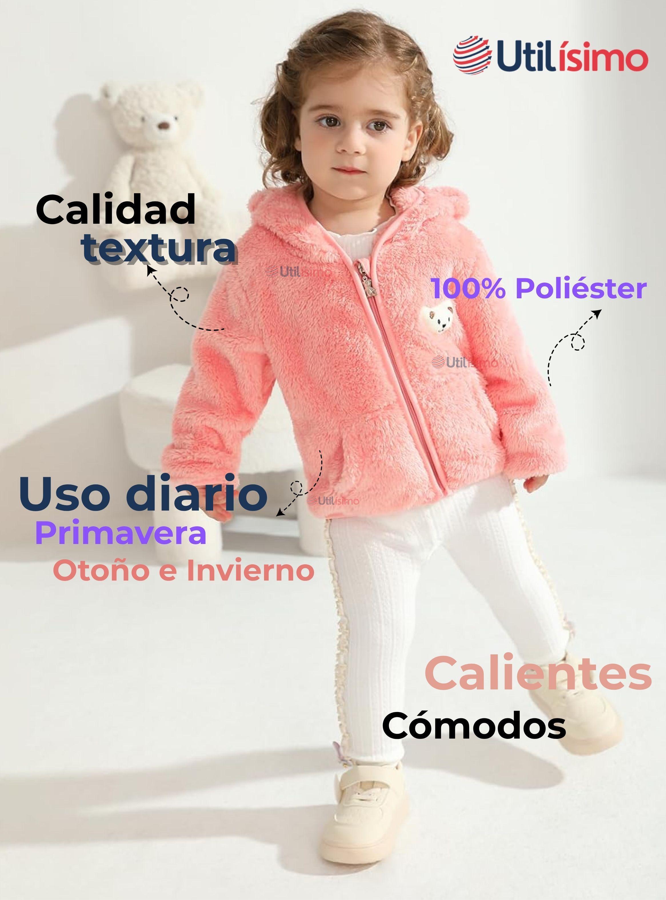 Chaqueta Polar con Capucha Niña Animalitos Rosada-4