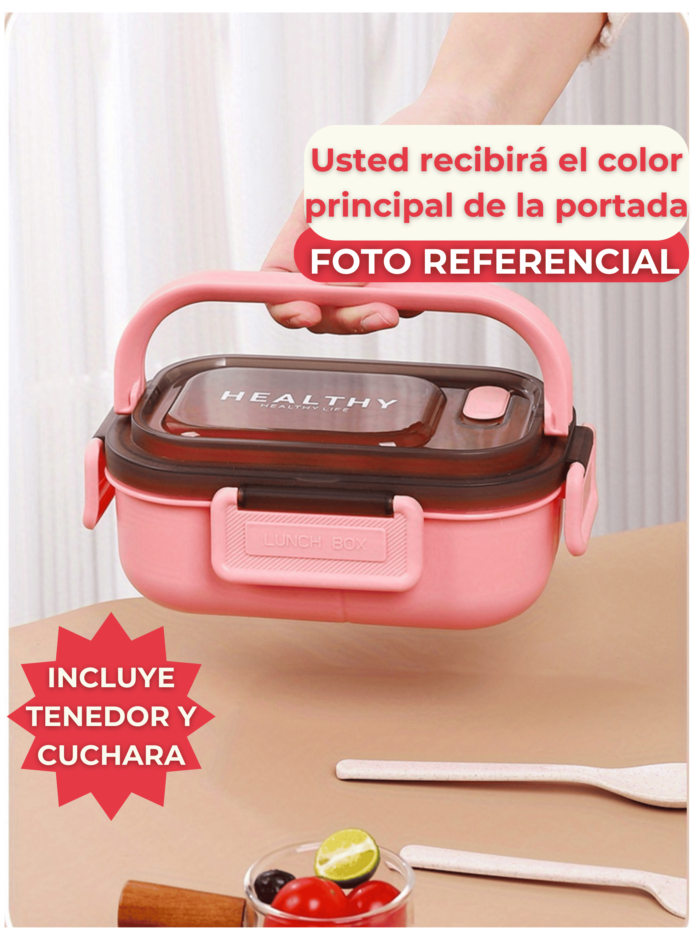 Fiambrera Contenedor 1200 Ml Bento Box Táper Hermético + Salsera Plástico Blue-6