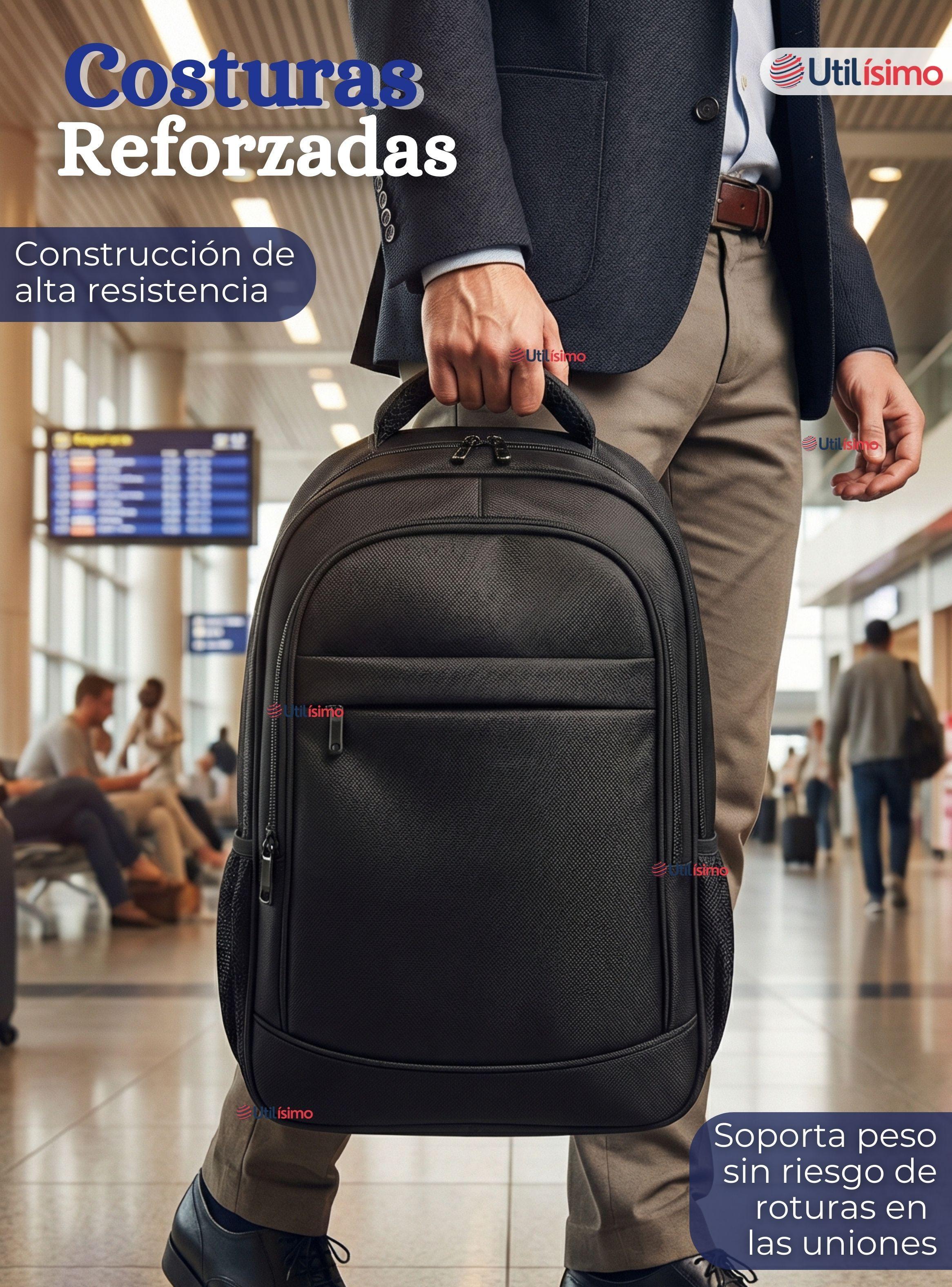 Mochila Viaje Cabina Impermeable Resistente Notebook 48cm Negro 25L-7