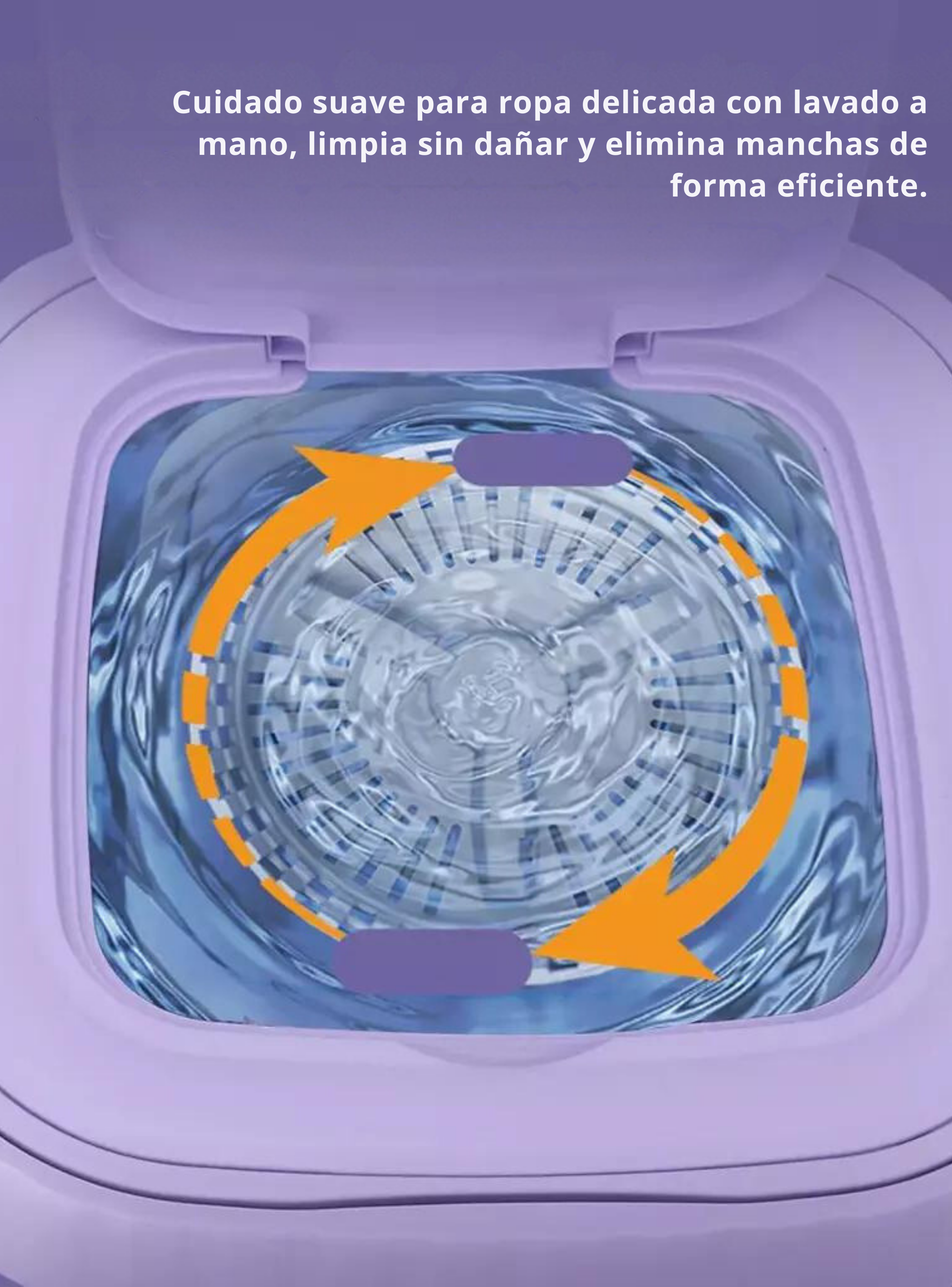 Mini Lavadora Portátil Plegable 6L De Cubo Pequeño Morado-5