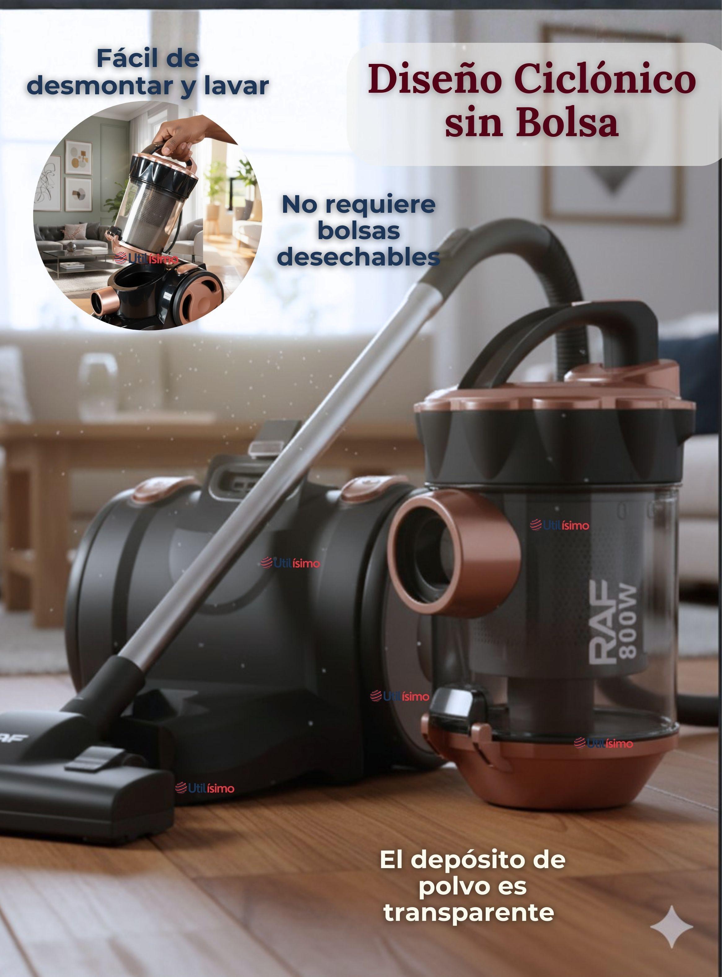 Aspiradora De Arrastre Potencia De Succión 800w Sin Bolsa Ciclónica-4