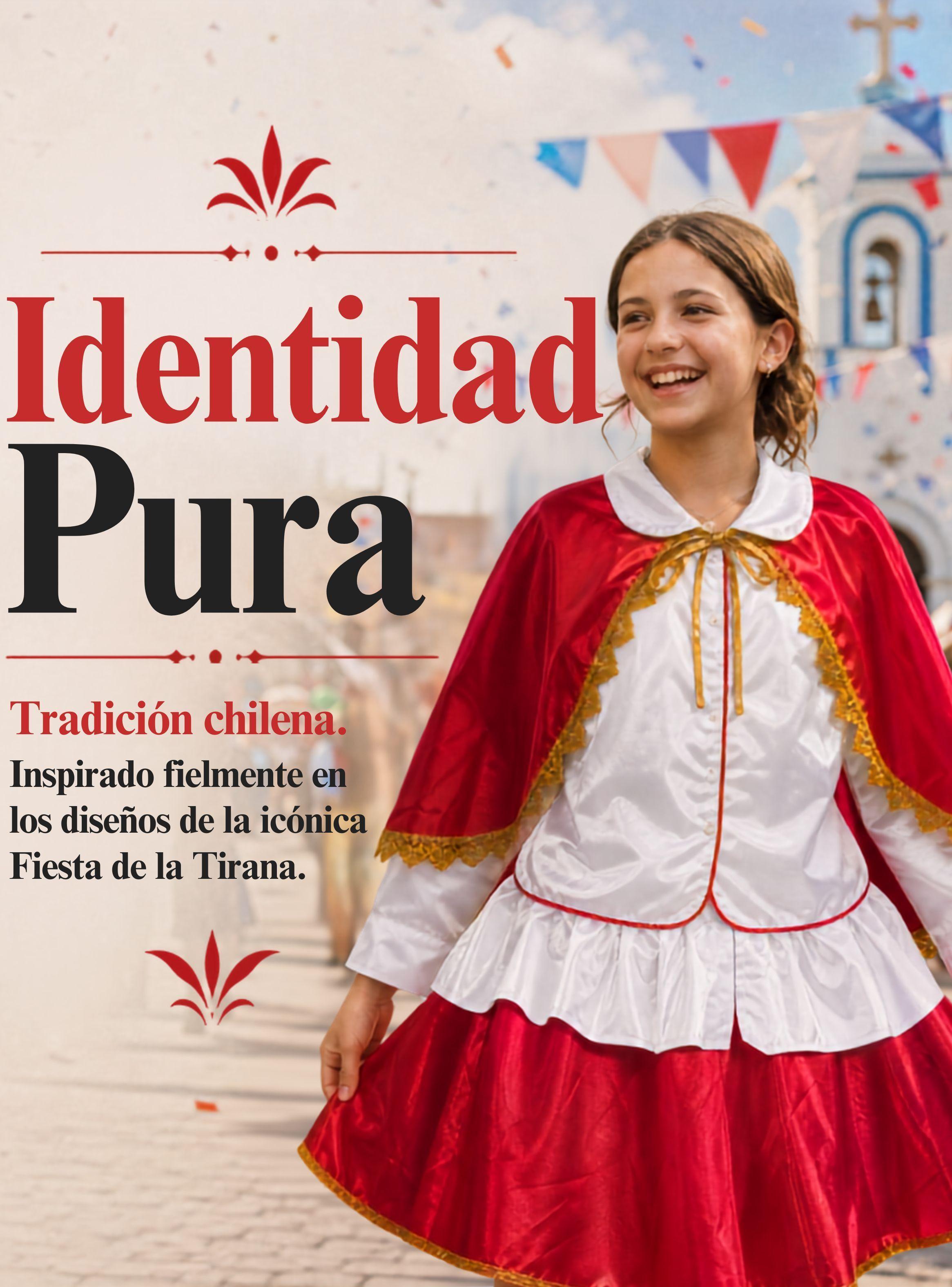 Traje Tirana Diablada Rojo 3 Piezas Juvenil Baile Típico Fiestas Patrias-6